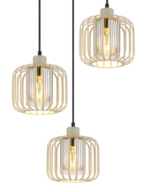 Globo Hängeleuchte Alfred 44 x 120 cm Ø x H sandfarben matt