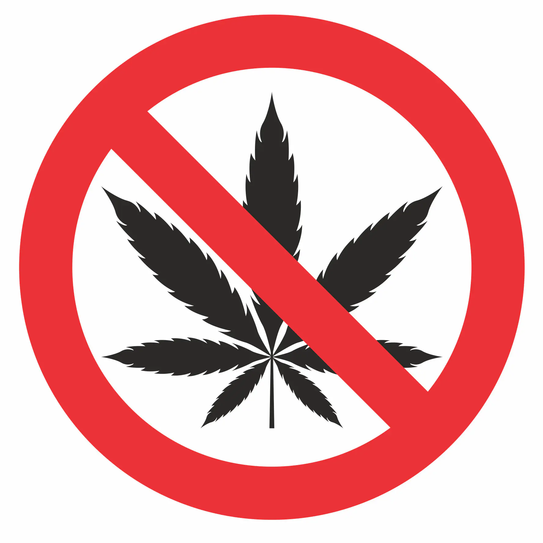 Conmetall Hinweisschild Cannabis verboten Ø 15 cm