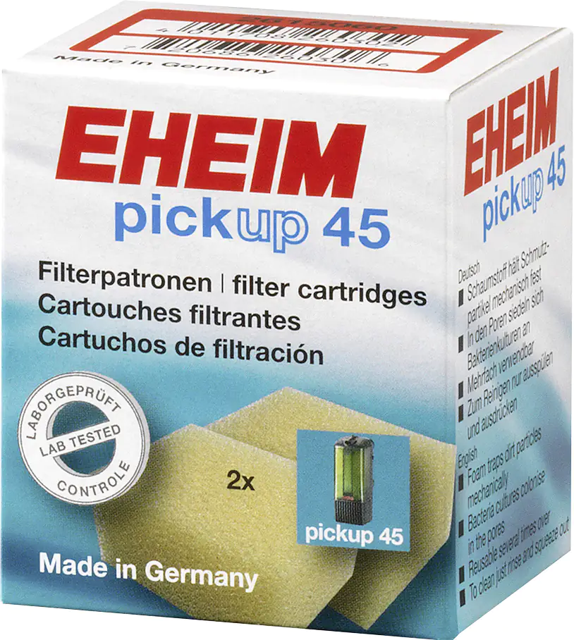 Eheim Aqaurienzubehör Ersatzfilterpatrone für Pickup 45 2 Stück