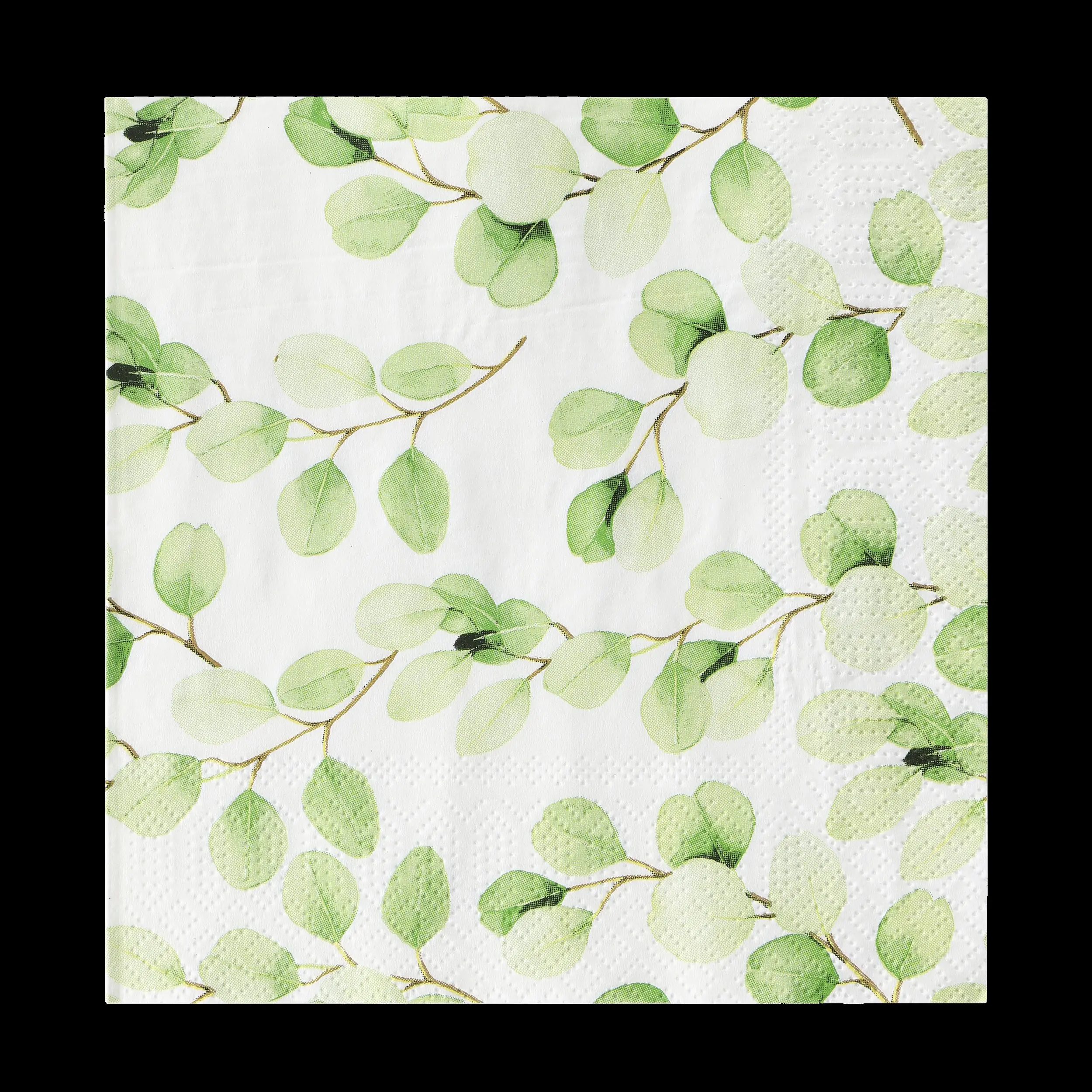 Eglo Servietten Motiv Grüne Blätter Mahuli grün weiß 17 x 17 cm - 20er Pack
