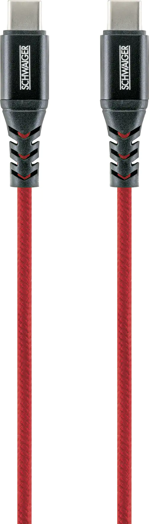 Schwaiger Sync und Ladekabel 1,2 m Type C rot