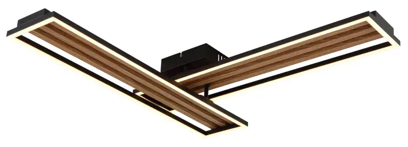 Globo Deckenleuchte Dakari I 90 x 21 cm schwarz warmweiß