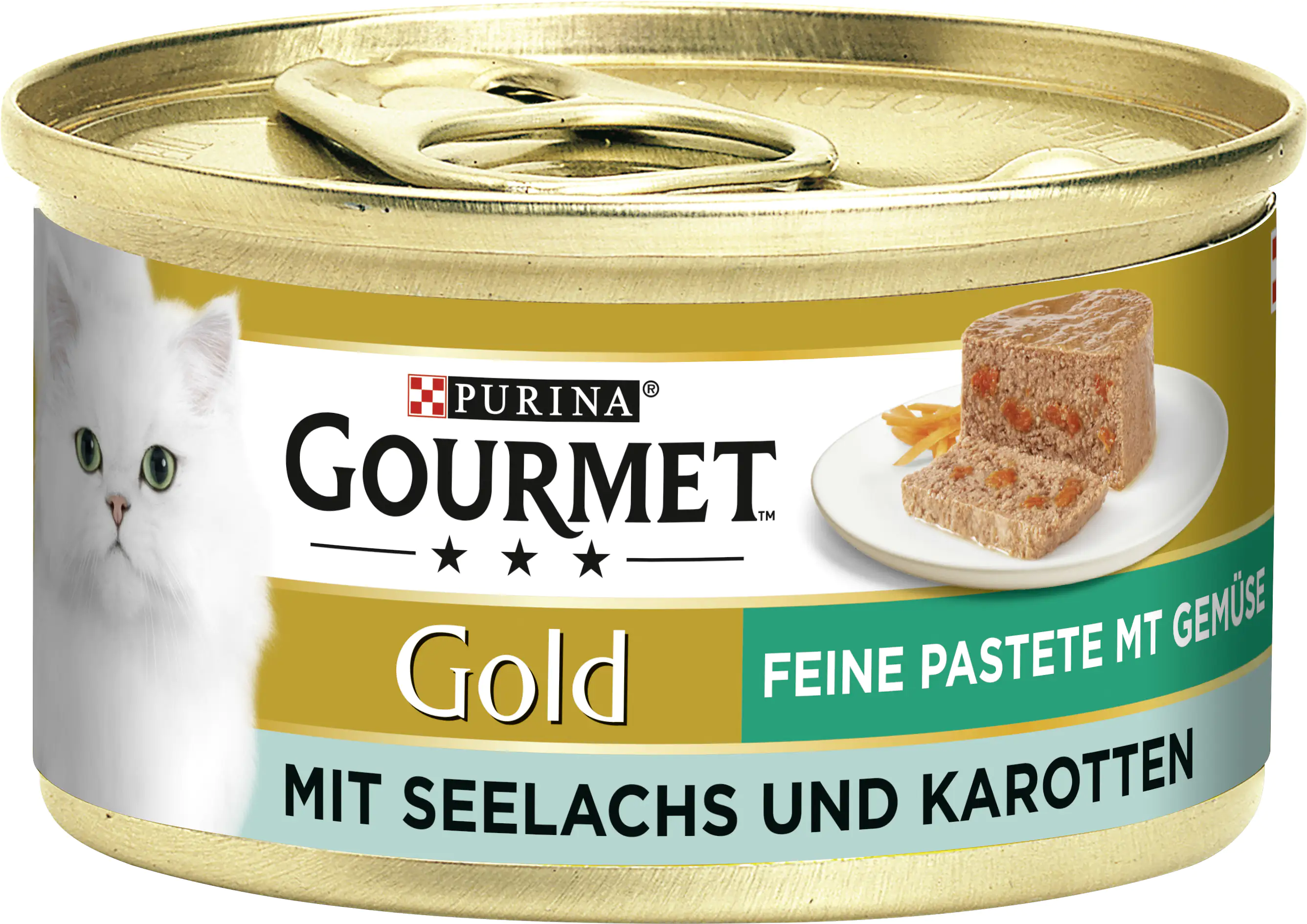 Gourmet Gold Feine Pastete mit Gemüse Seelachs und Karotten 85 g