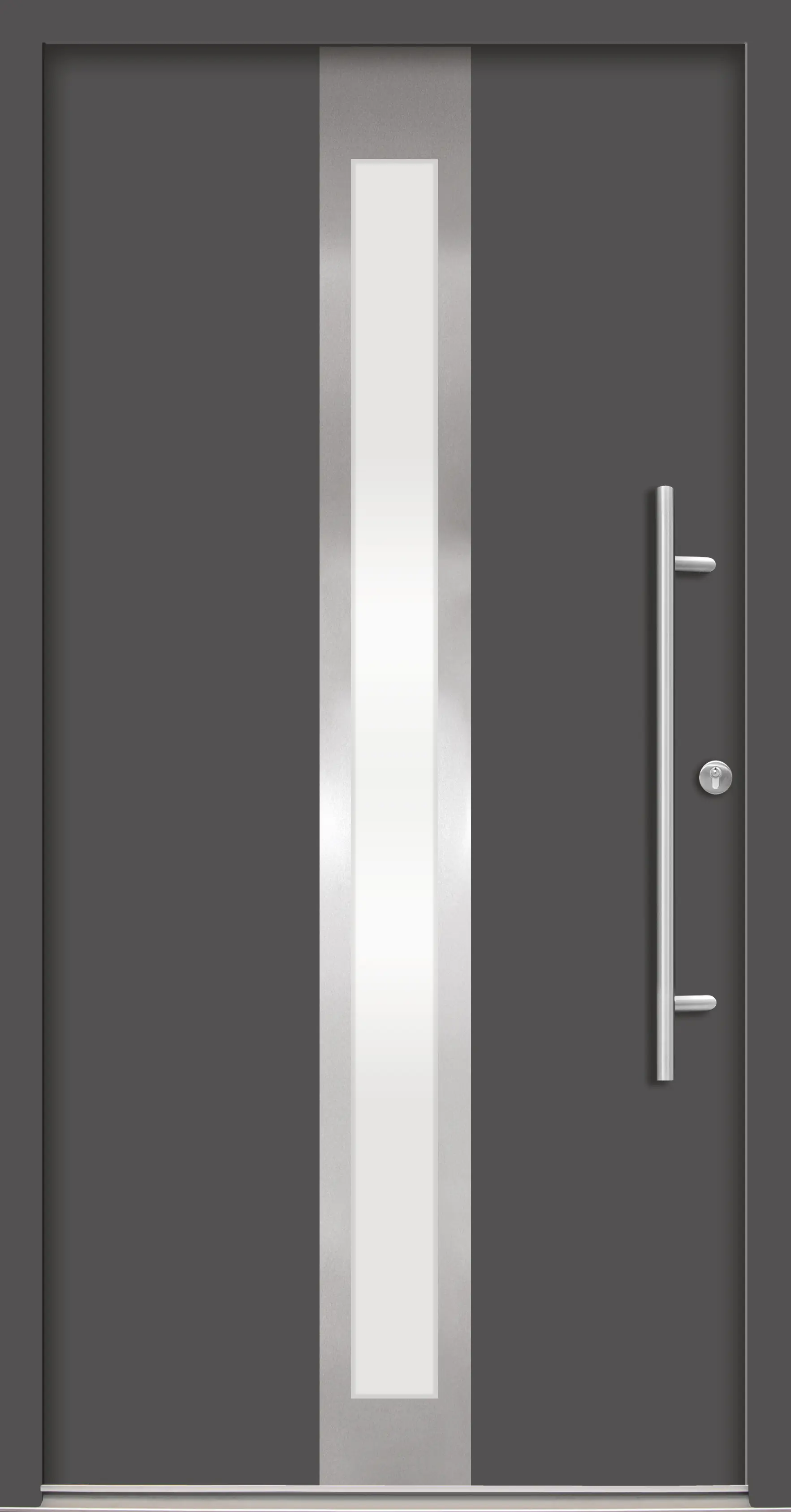 Splendoor Haustür Passivedoor Premium B01 Anthrazit DIN Rechts 100 x 210 cm