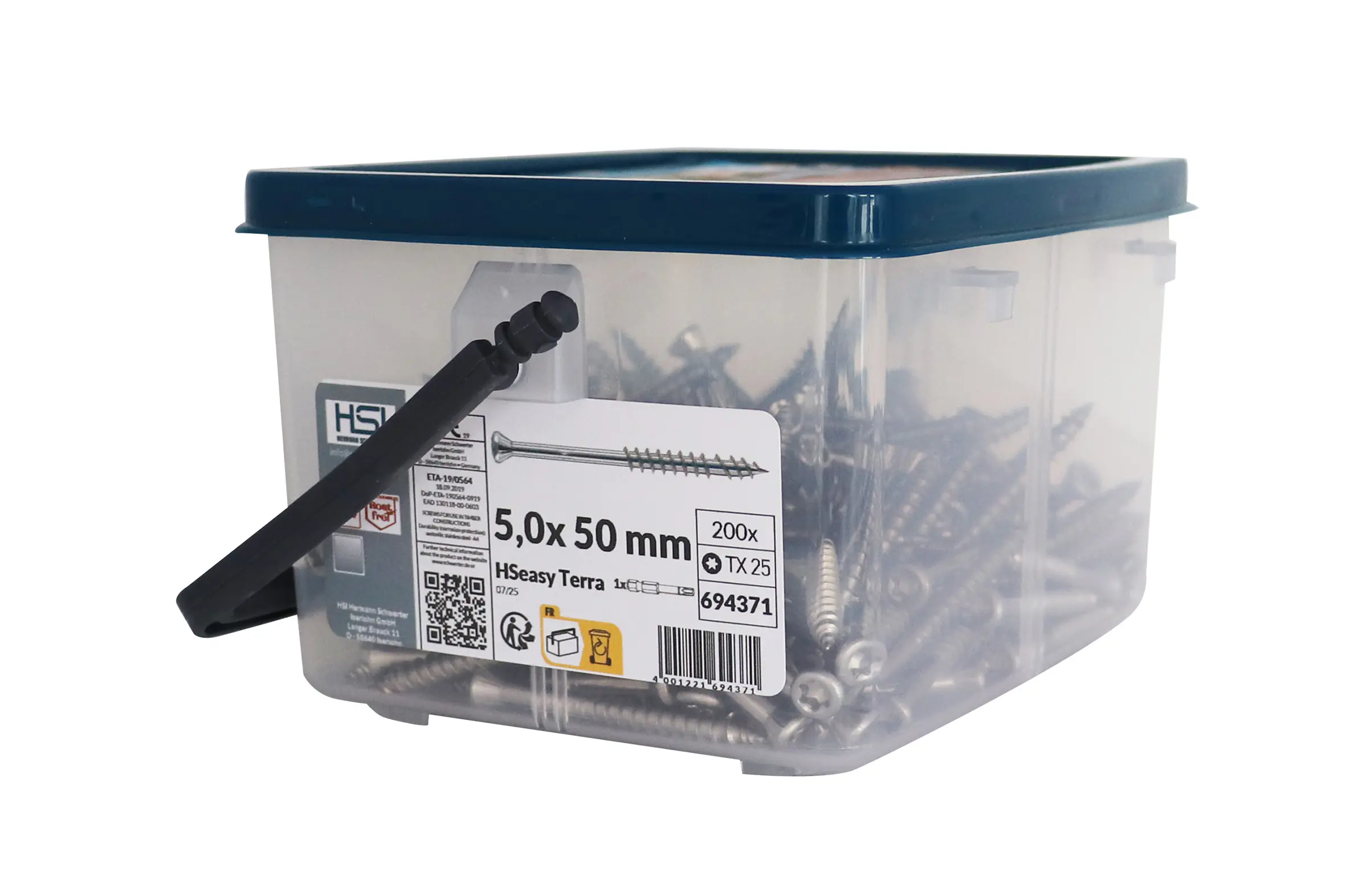 HSeasy Terra Terrassenschrauben TX25 Ø 5,0 x 50 mm - 200 Stk. HSeasy Terra Terrassenschrauben TX25 Ø 5,0 x 50 mm - 200 Stk.
