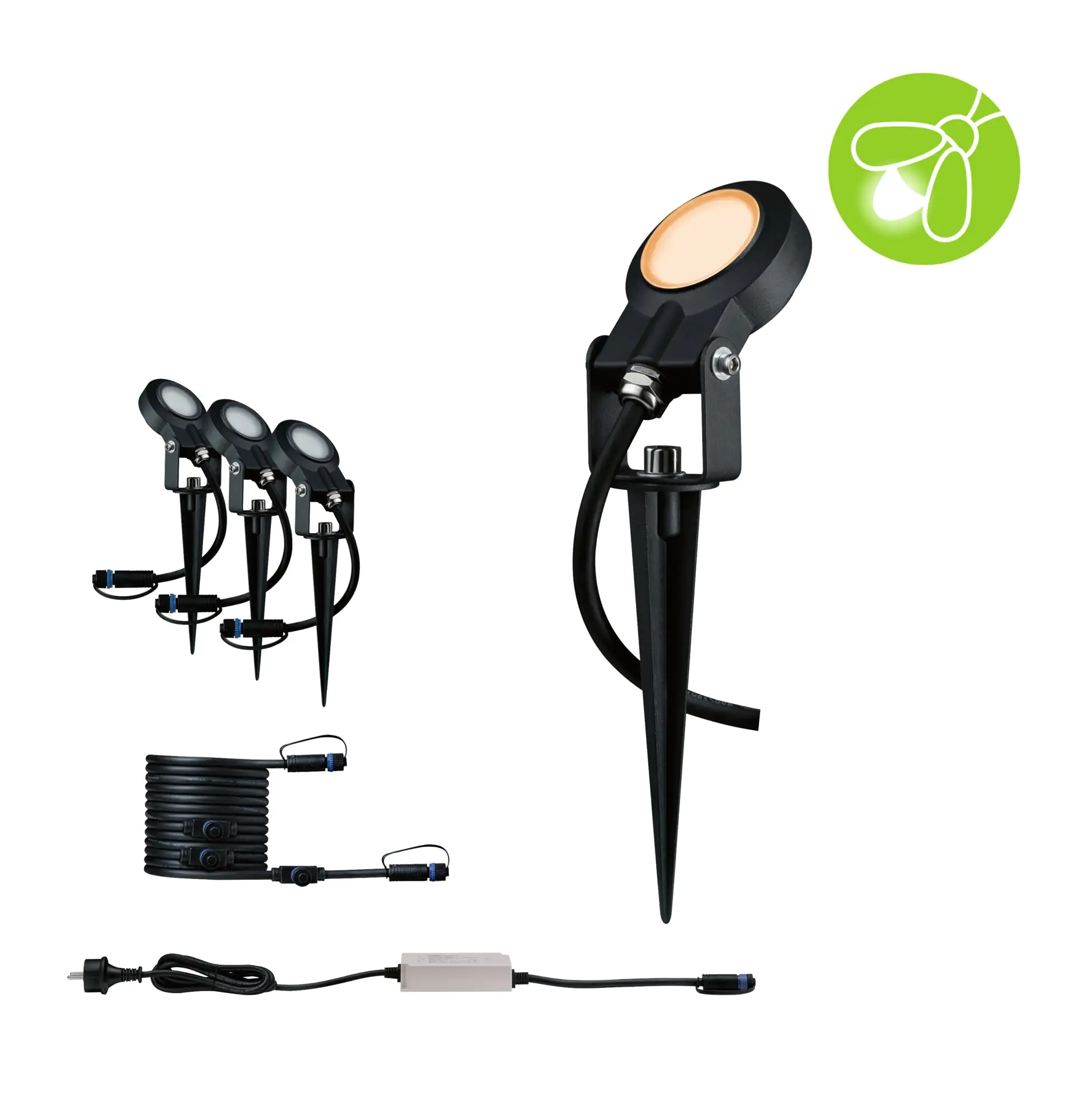 Paulmann Plug & Shine LED Spot Sting insect-friendly anthrazit 3er-Set Paulmann Plug & Shine LED Spot Sting insect-friendly anthrazit 3er-Set