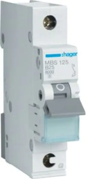 Hager Leitungsschutzschalter B 25A 1-polig MBS125 QuickConnect
