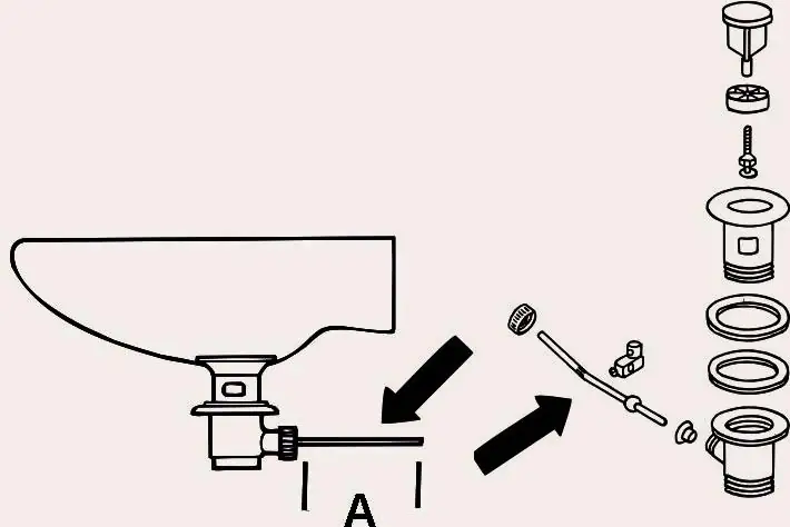 Cornat Excenterstange verchromt für Excenter-Ablauf-Garnitur
