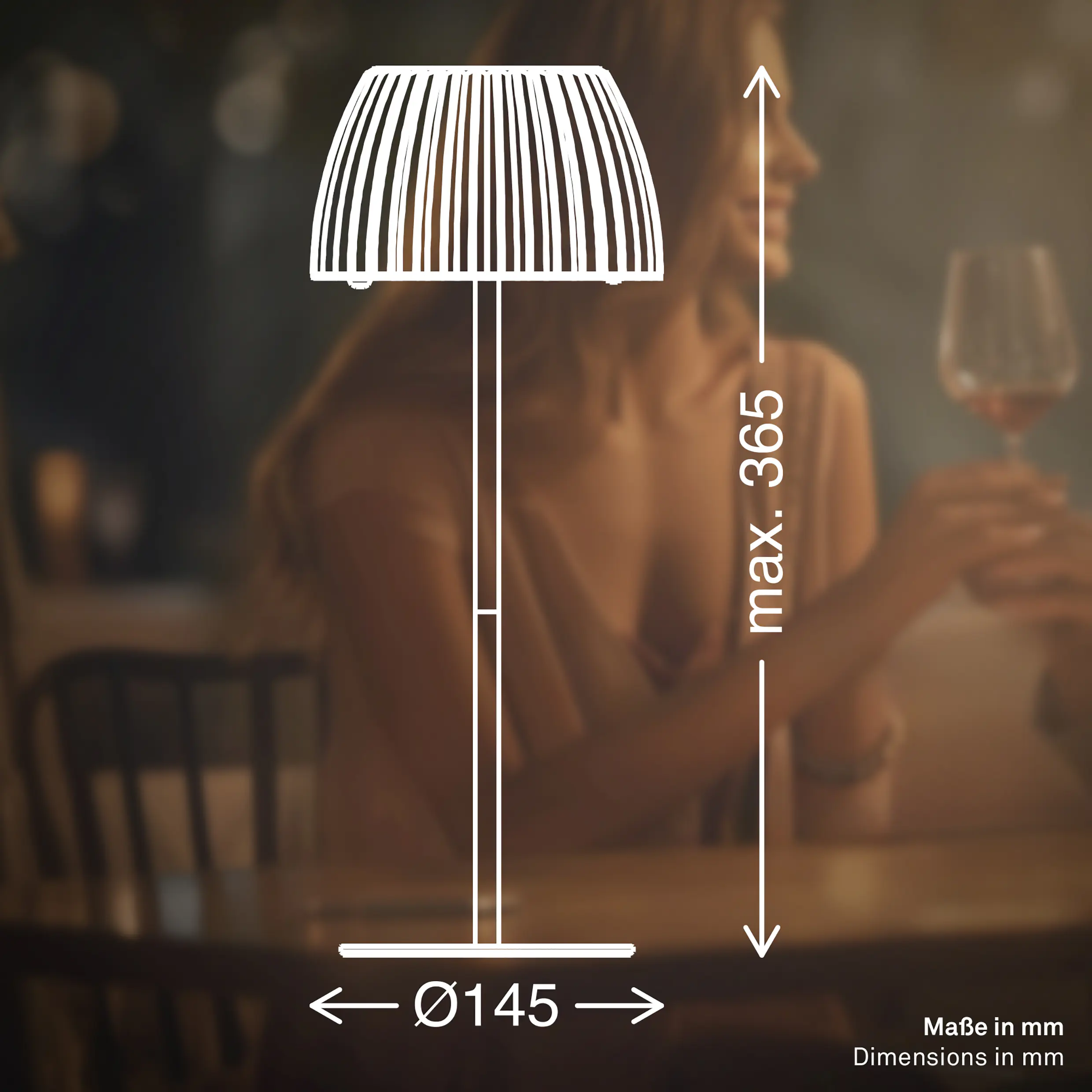 Briloner LED-Tischleuchte Riffle mit Akku orange dimmbar
