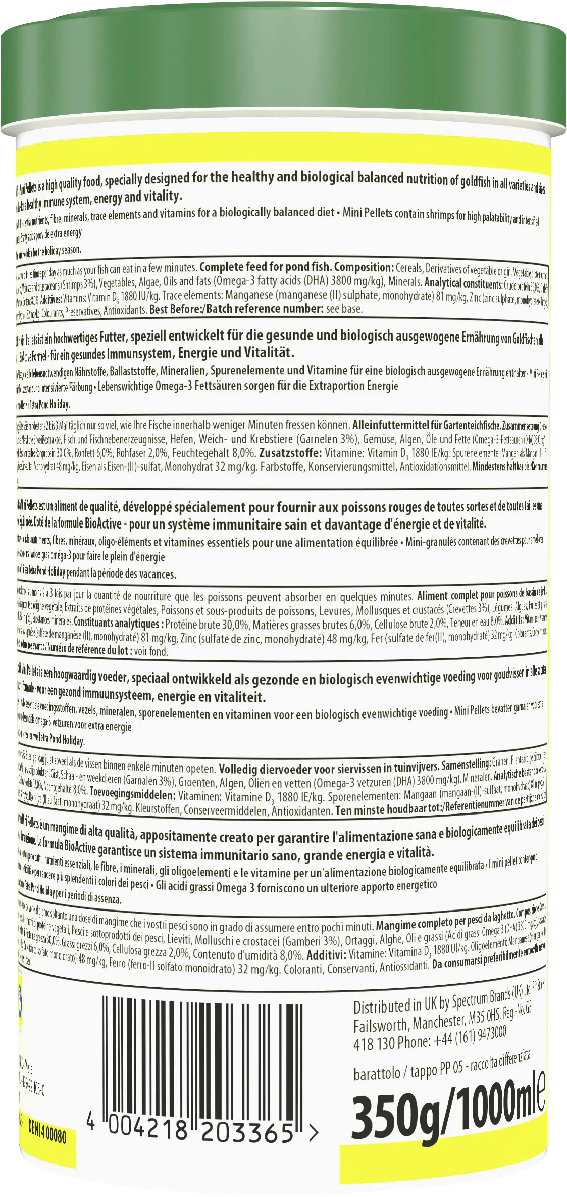 Tetra Pond Goldfish Mini Pellets 1 L