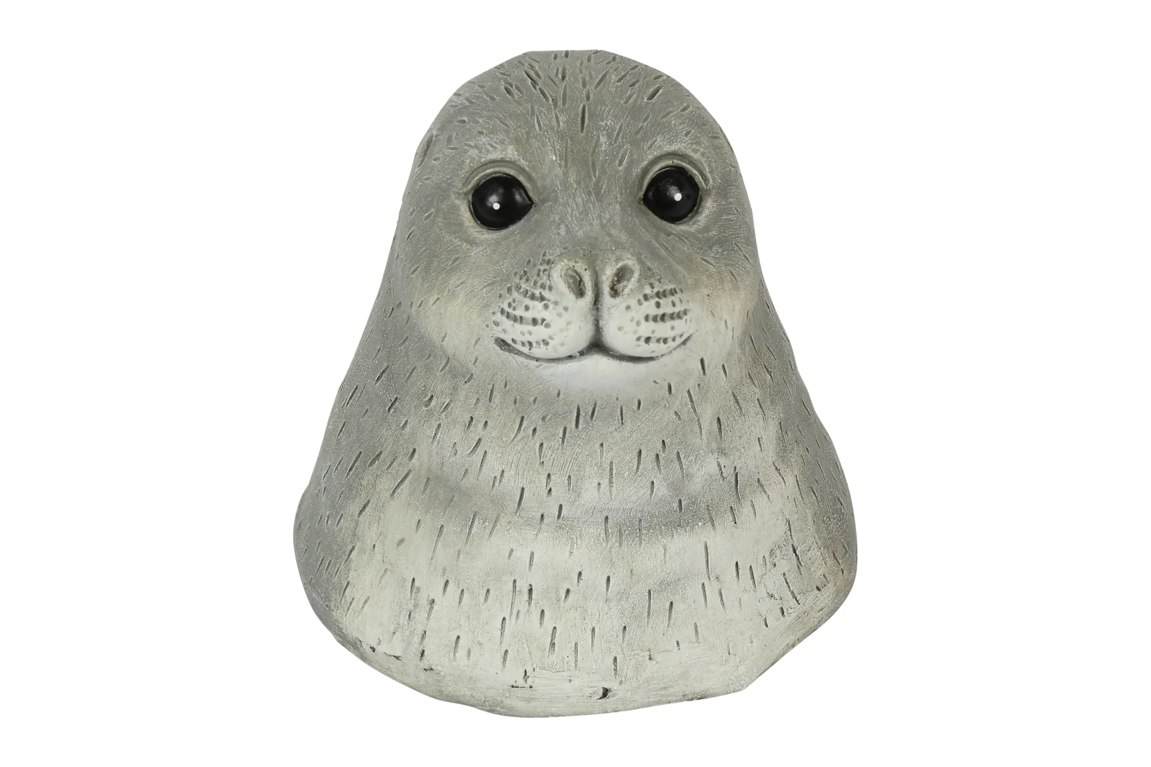 Flamingo Dekofigur Seehund Siebert Schwimmtier Polystone 10 x 10 cm grau