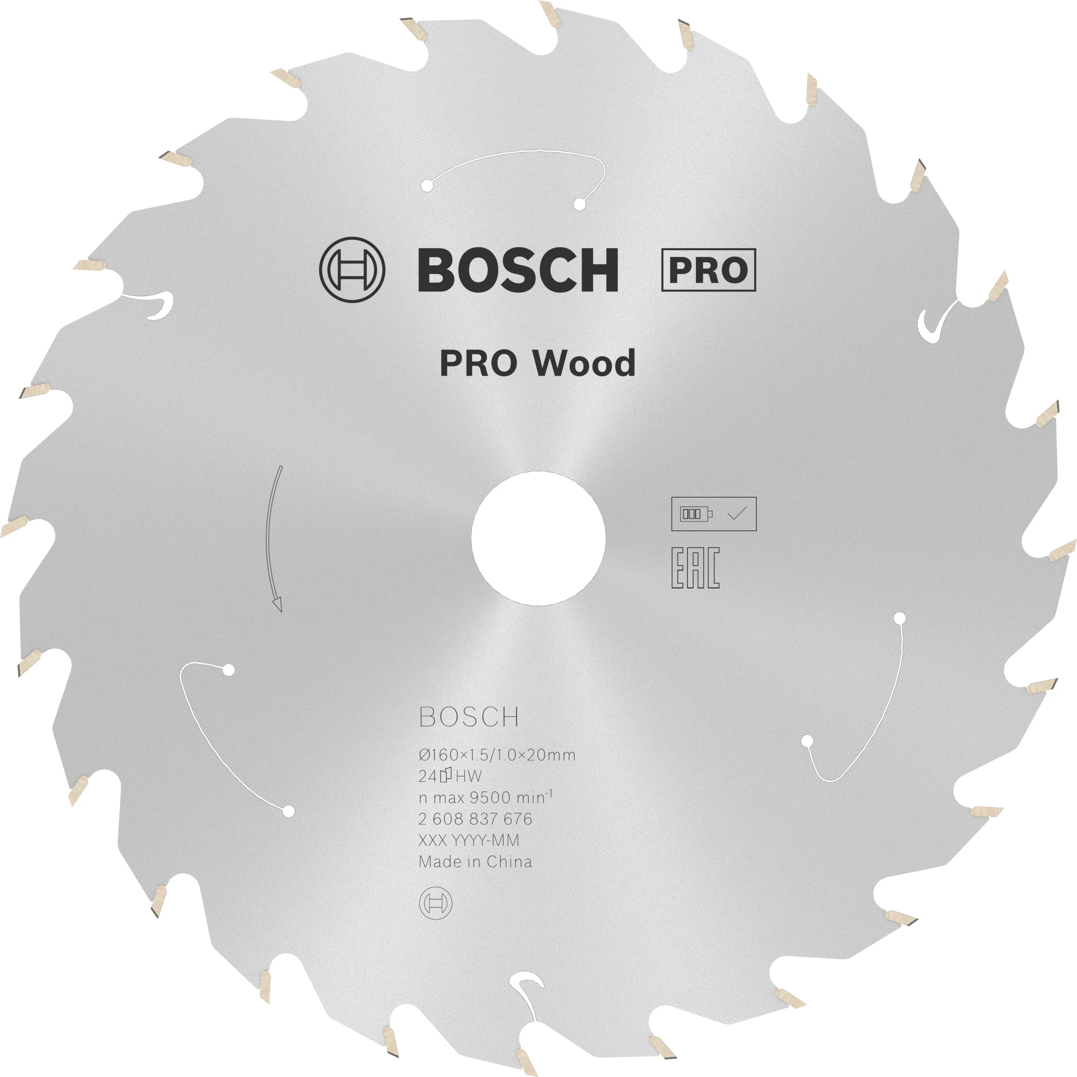 Bosch PRO Wood cordless Kreissägeblatt 160 x 1,5 x 20 mm T24 Bosch PRO Wood cordless Kreissägeblatt 160 x 1,5 x 20 mm T24