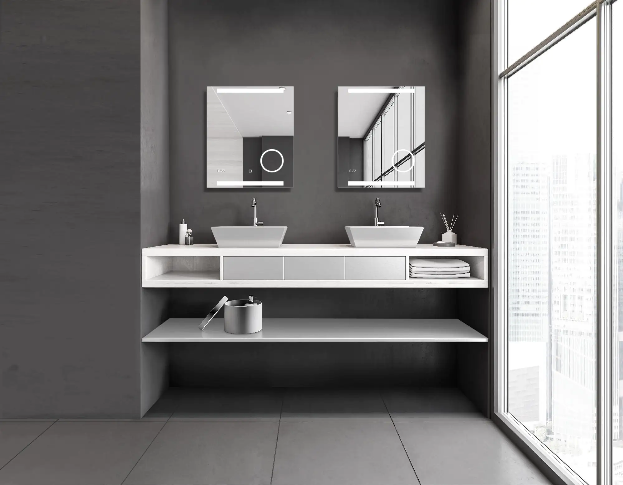 DSK LED Lichtspiegel Silver Rey 60x70 cm DSK LED Lichtspiegel Silver Rey 60x70 cm