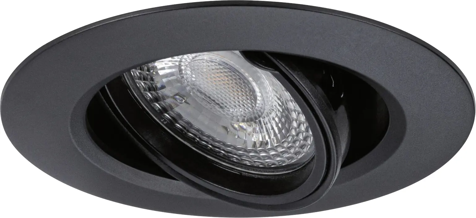 Paulmann LED Einbauleuchte 3er-Set schwarz schwenkbar Ø 9 cm   