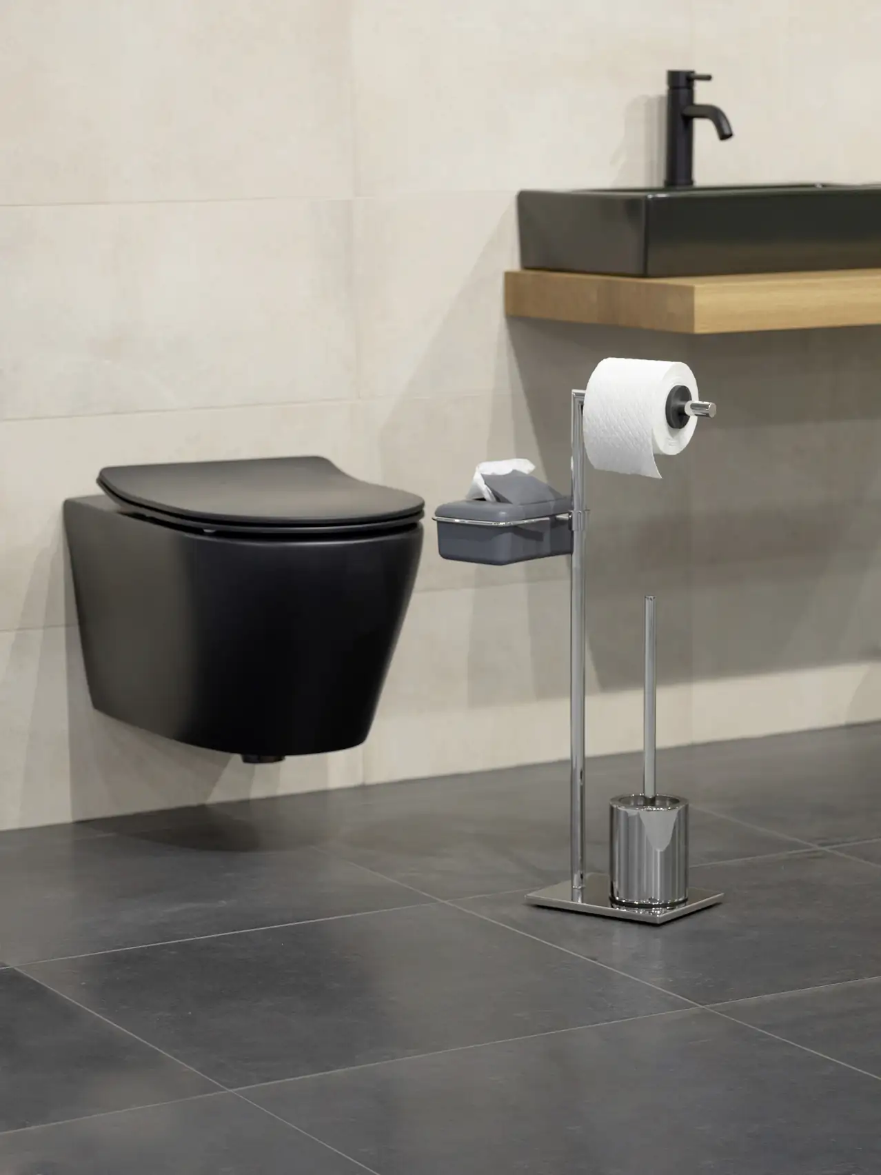 Wenko Toilettenbürstenhalter chrom Donori mit Box Wenko Toilettenbürstenhalter chrom Donori mit Box