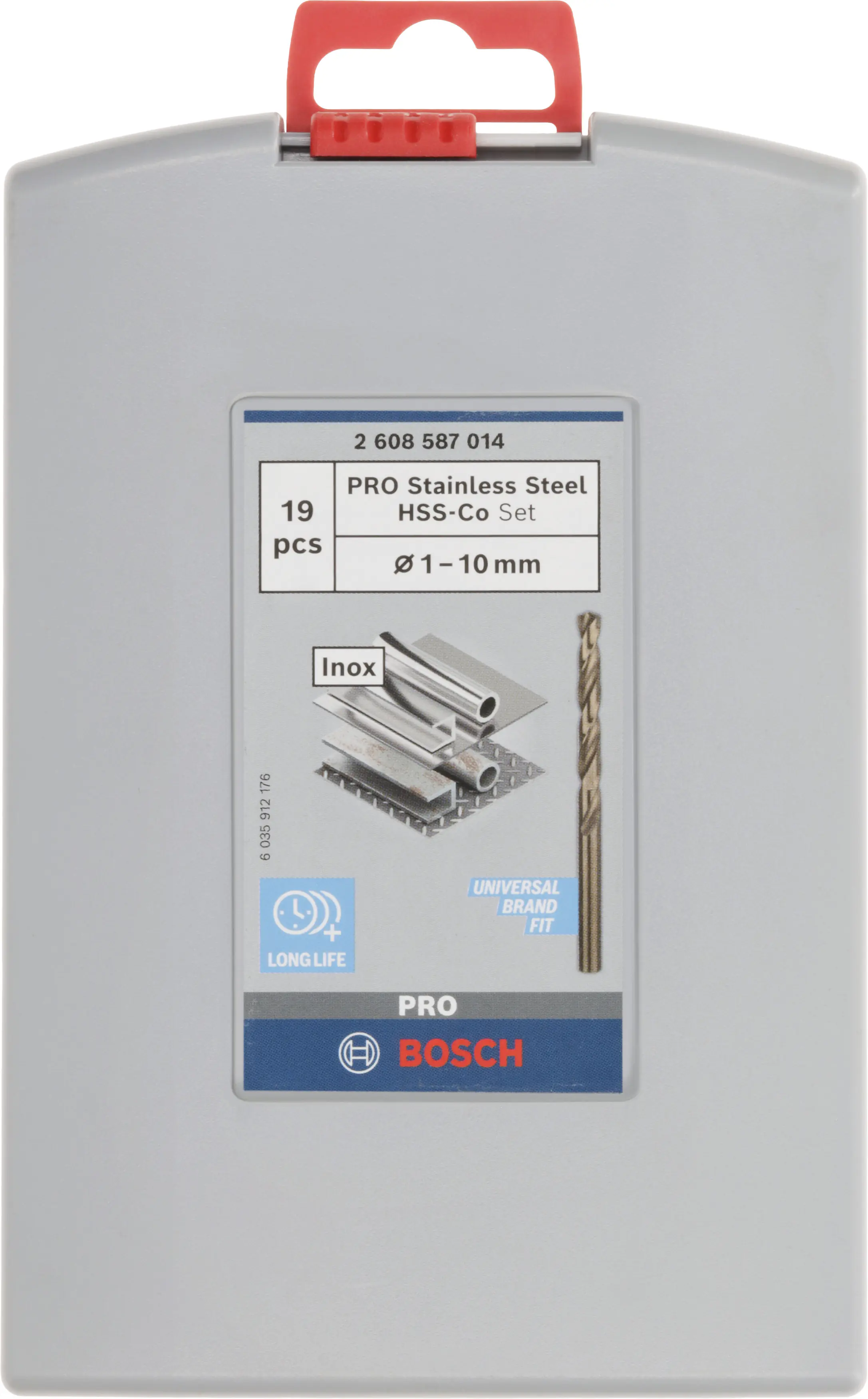 Bosch PRO Stainless Steel HSS-Co Spiralbohrer-Set 19-teilig Bosch PRO Stainless Steel HSS-Co Spiralbohrer-Set 19-teilig