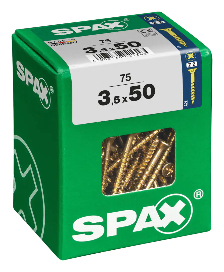Spax Universalschrauben 3.5 x 50 mm PZ 2 - 75 Stk.