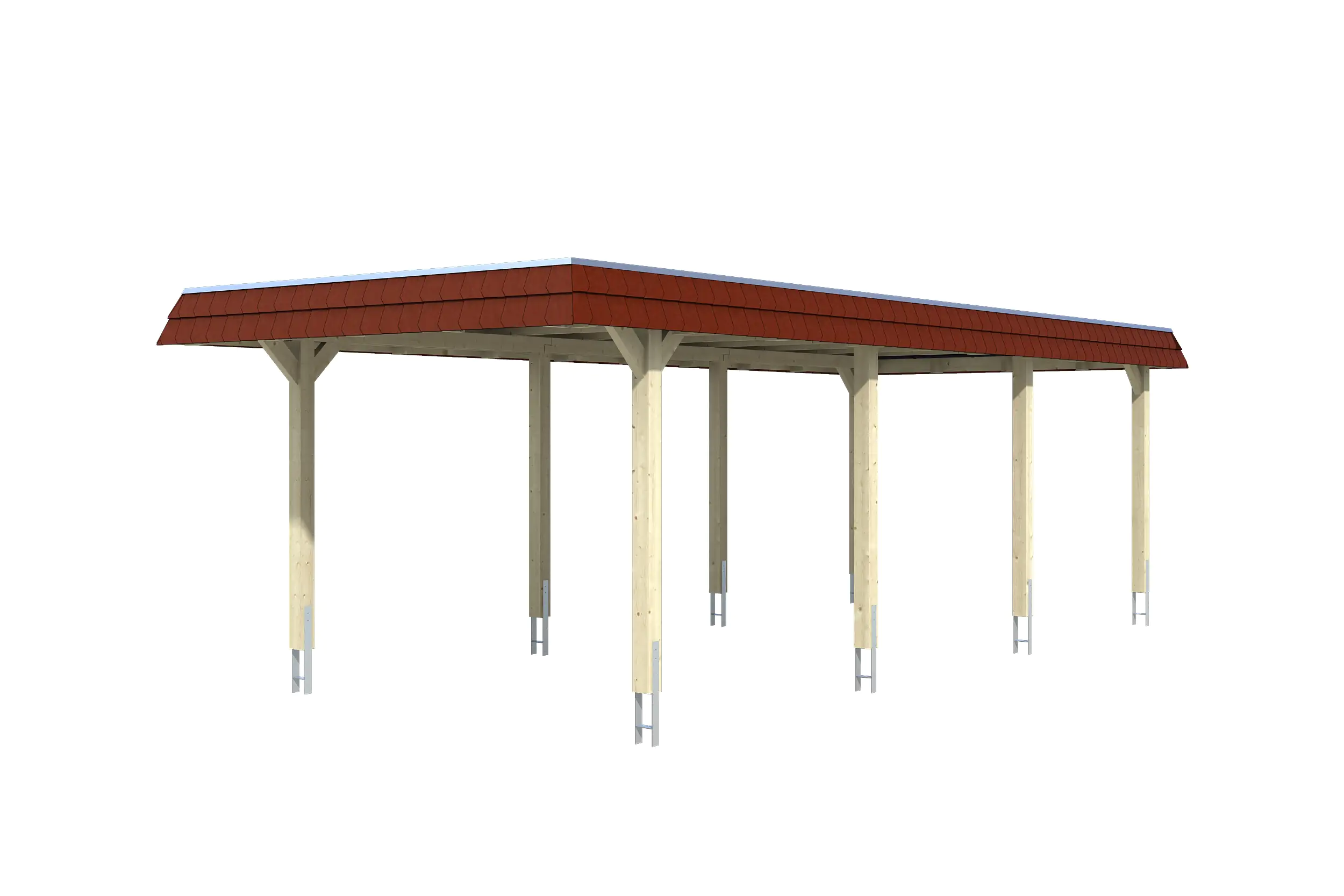 4018211025091_02 SKAN HOLZ Carport Wendland 362 x 870 cm mit EPDM-Dach