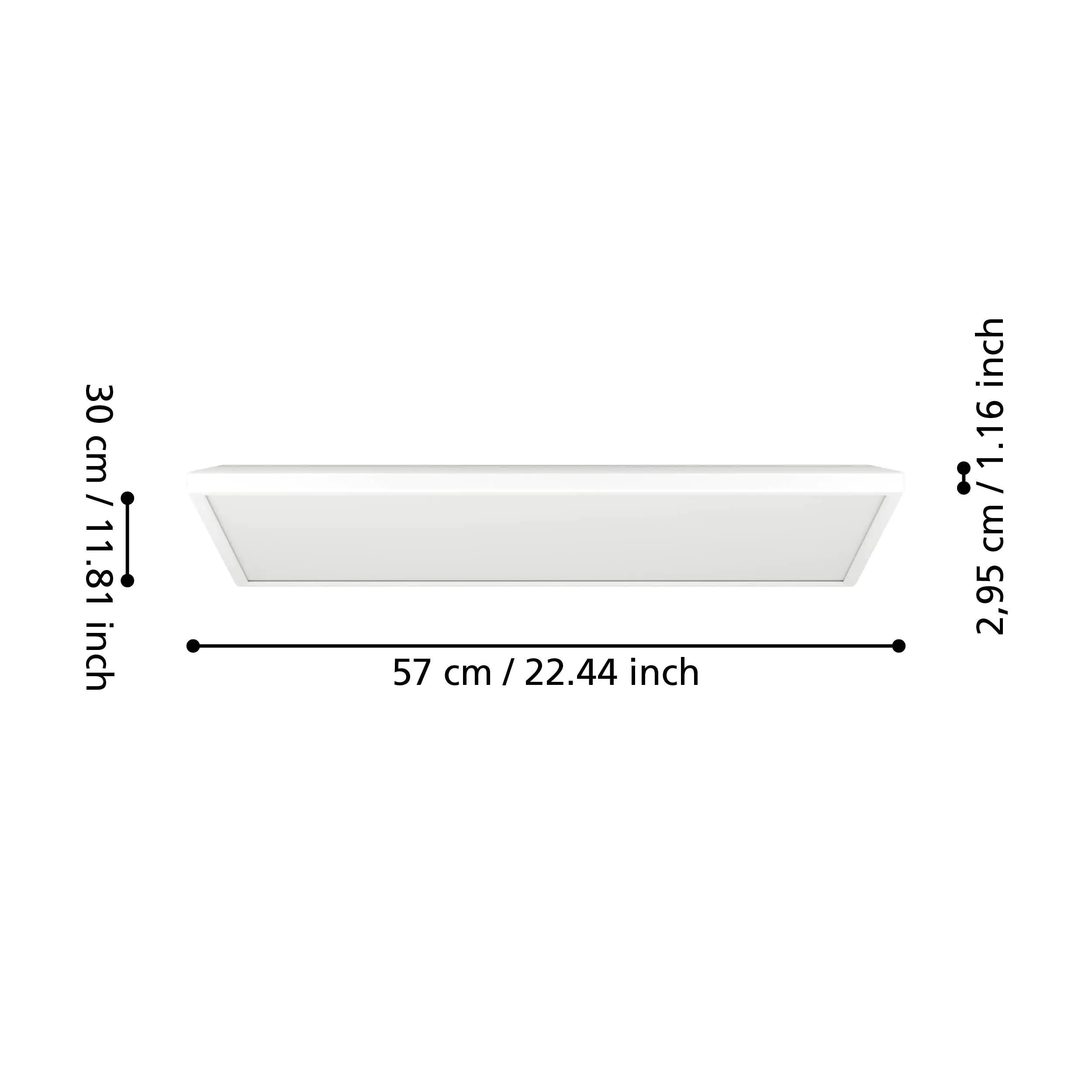 Eglo Deckenleuchte Rovito weiß 57 x 30 cm Eglo Deckenleuchte Rovito weiß 57 x 30 cm