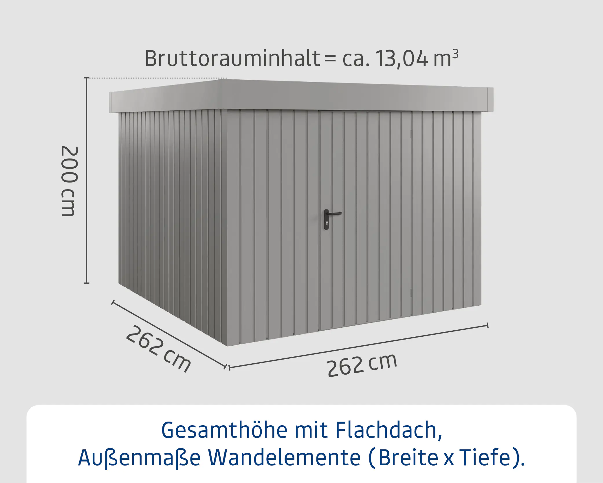 EcoStar Metallgerätehaus Euroline EFD10 graualuminium 262 x 262 cm 1-flg. EcoStar Metallgerätehaus Euroline EFD10 graualuminium 262 x 262 cm 1-flg.