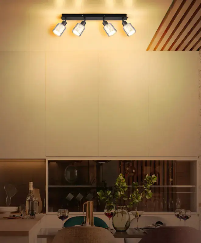 Globo Strahler Villegas 56 x 18,6 cm schwarz-chrom matt