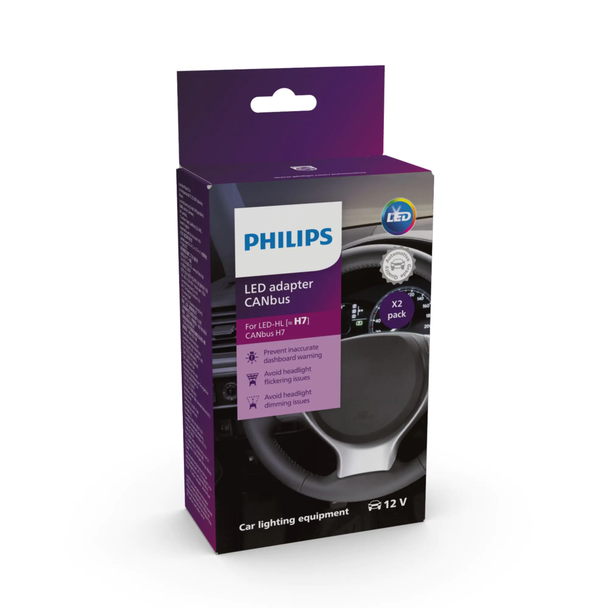 Philips CanBus-Adapter für Scheinwerferlampe H7-LED 2.0 2 Stück