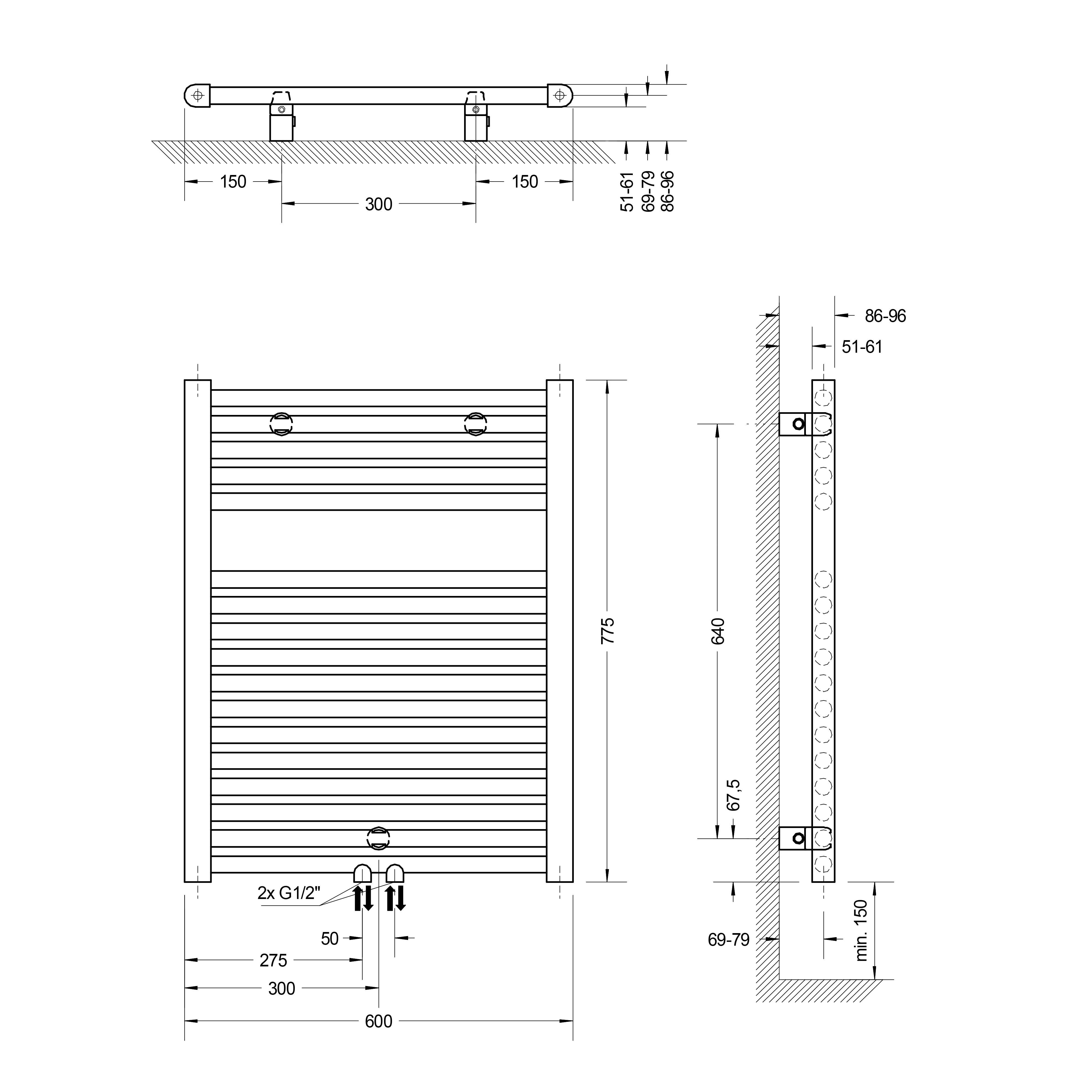 Schulte Badheizkörper München 77,5 x 60 cm 532 Watt