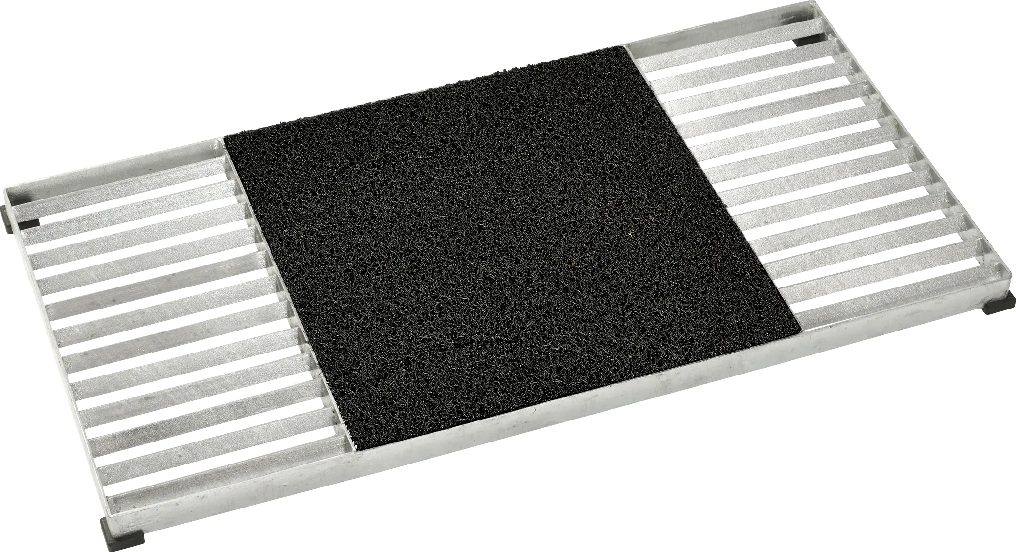 Plus Fußabtreter Cubic 40 x 80 cm mit Rahmen, Doppel-Rost & Kunststoffmatte Plus Fußabtreter Cubic 40 x 80 cm mit Rahmen, Doppel-Rost & Kunststoffmatte