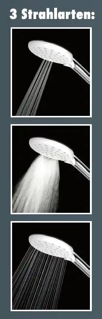 Primaster Handbrause 3 Strahlarten Water Flow quadratisch chrom wassersparend Primaster Handbrause 3 Strahlarten Water Flow quadratisch chrom wassersparend