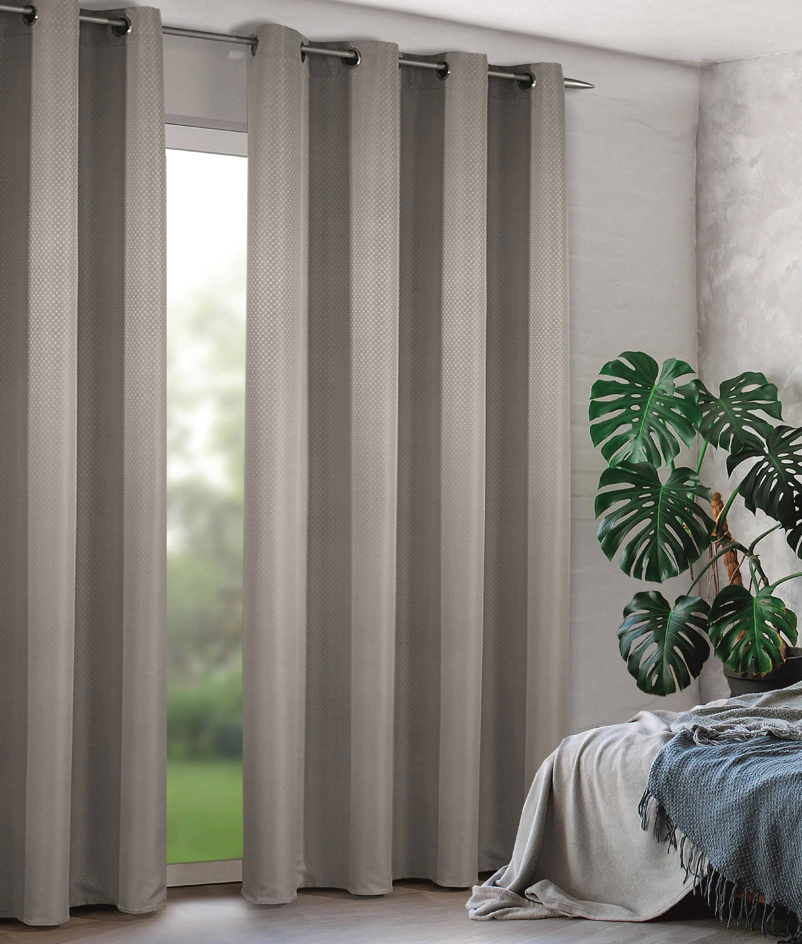 Neusser Collection Ösenschal Palau silber, 135 x 245 cm