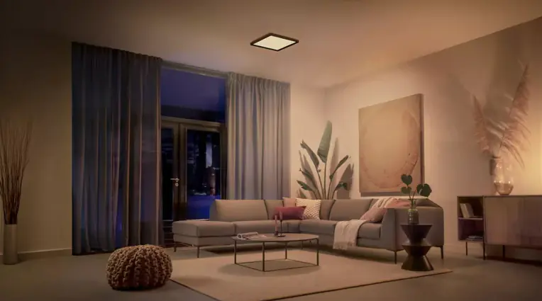 Philips Hue LED Deckenleuchte Tento + Bridge eckig schwarz 39,5 x 39,5 cm warmweiß-kaltweiß Philips Hue LED Deckenleuchte Tento + Bridge eckig schwarz 39,5 x 39,5 cm warmweiß-kaltweiß