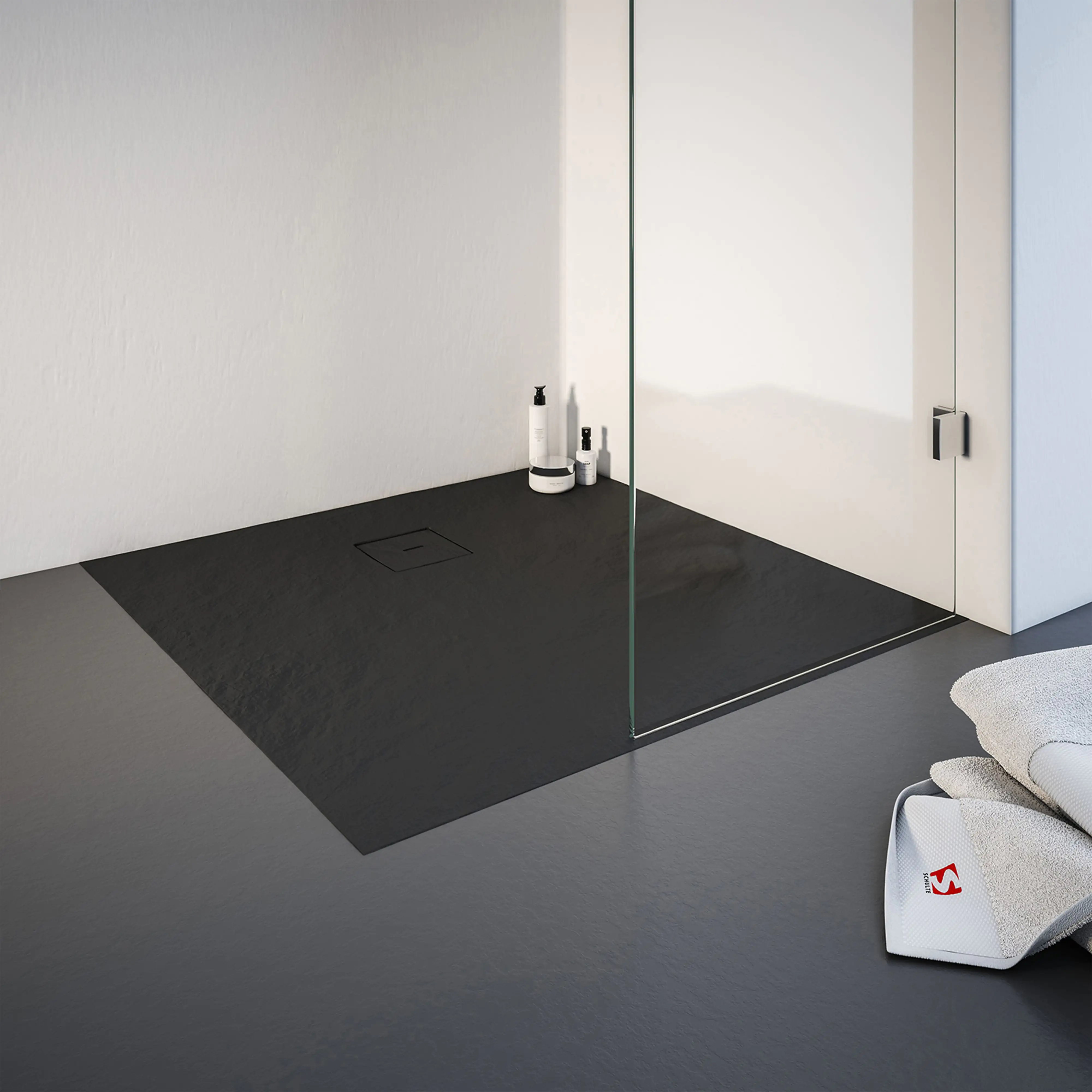Schulte Duschwanne Steinstruktur 120 x 120 cm anthrazit