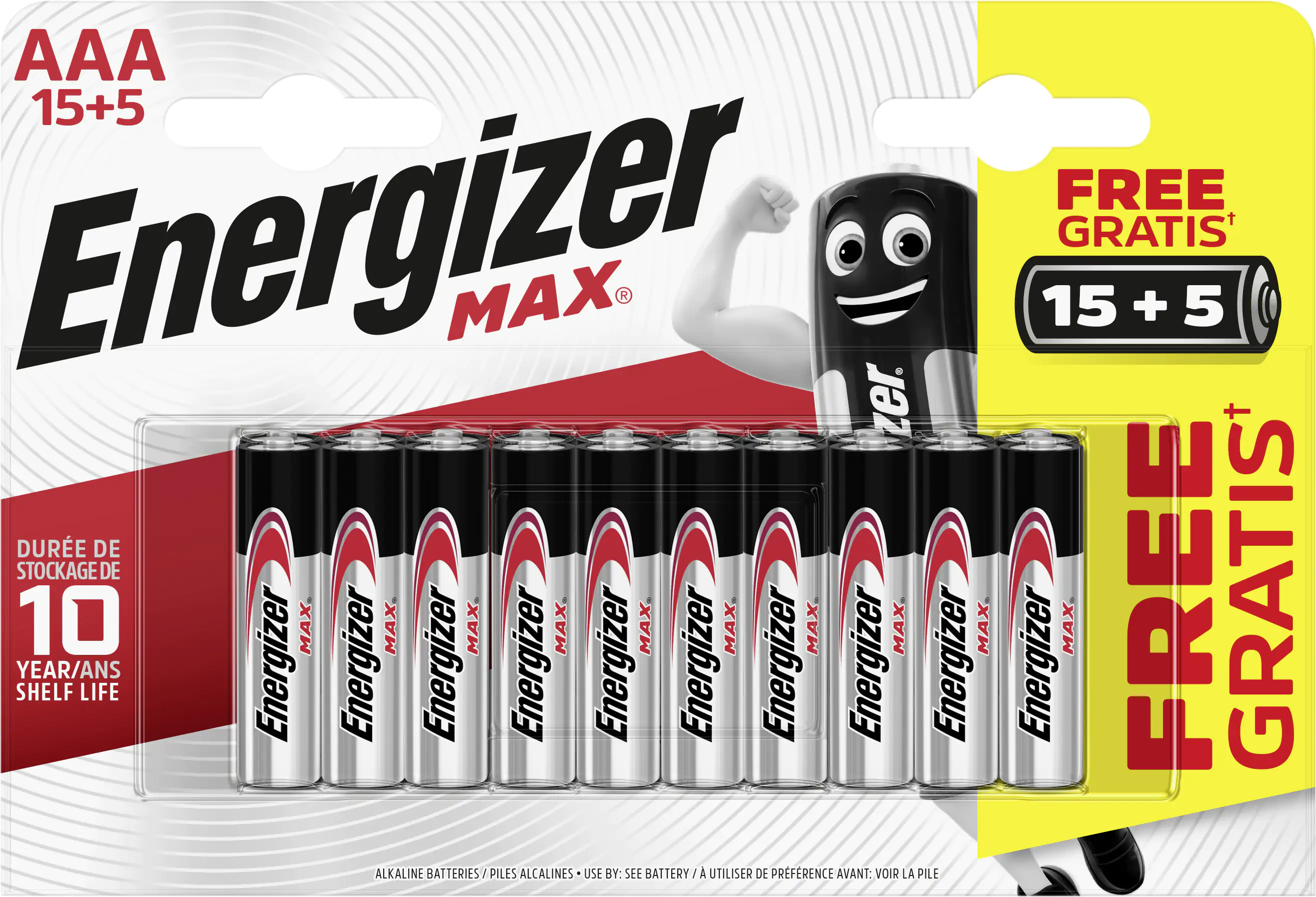 7638900426960_1893903 Energizer Alkaline Max Battgerie Micro AAA 1,5 V, 15 + 5 Pack