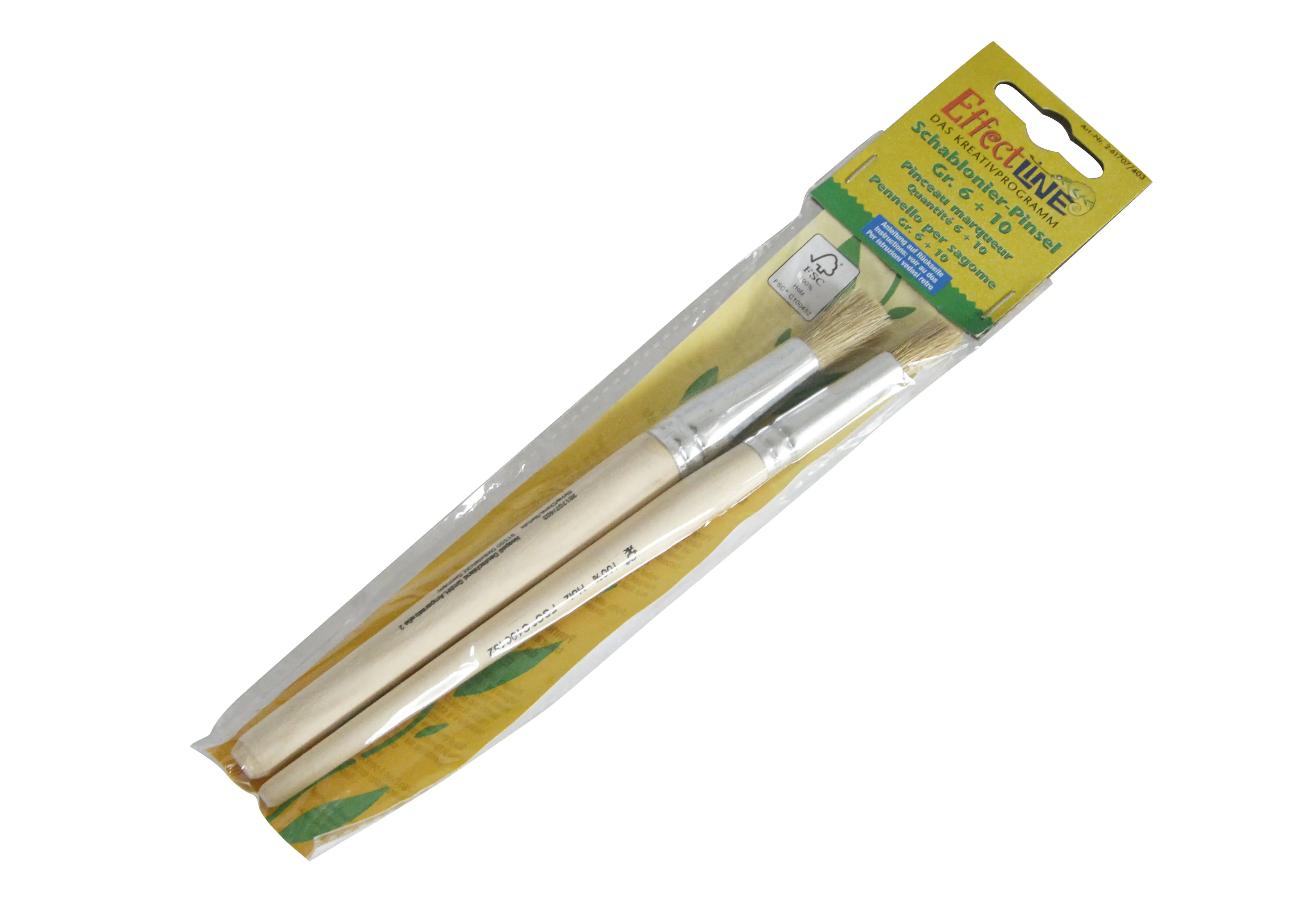 EffectLine Schablonier-Pinsel Set Gr. 6 + 10