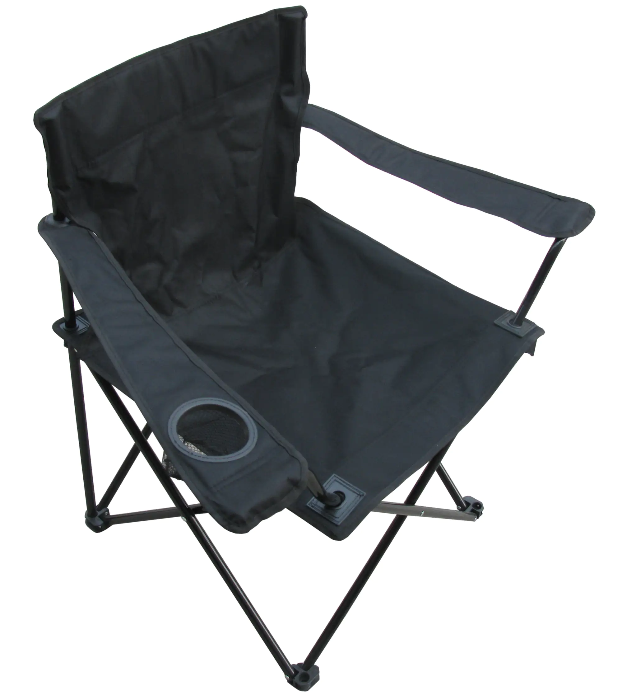 TrendLine Campingstuhl mit Armlehne schwarz