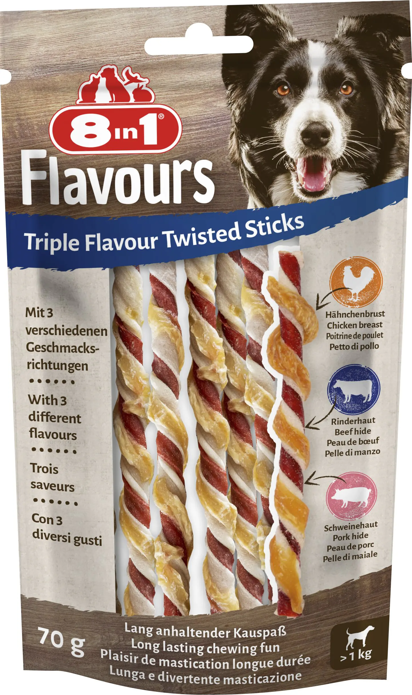 8in1 Flavours Kaustange Triple Flavour Twists 113 g