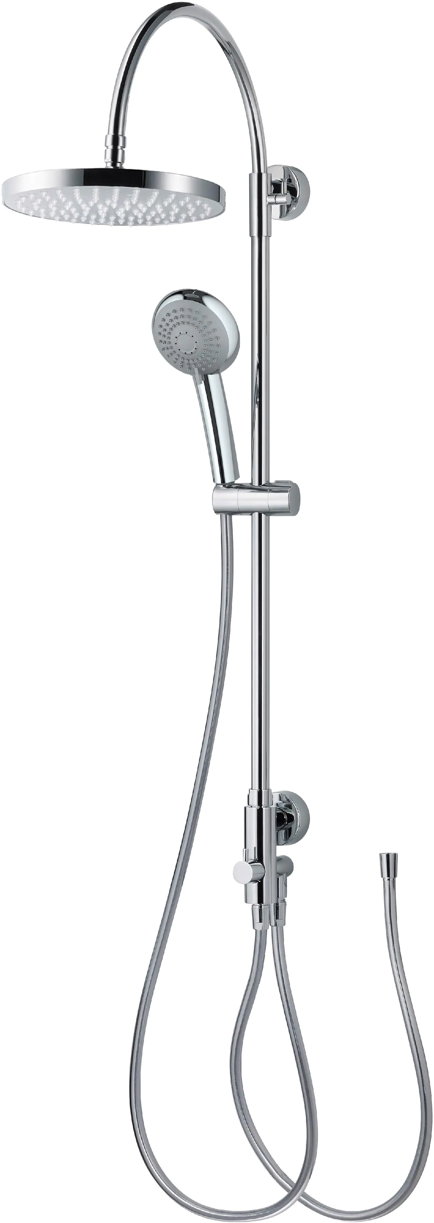 Breuer Duschsäule Aquamaxx 200 ohne Armatur, verchromt, Kopfbrause rund