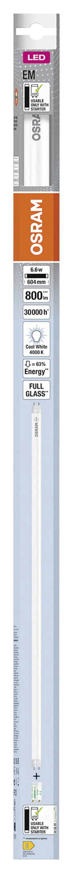 Osram LED Röhre T8 60 cm G13 6,6 W neutralweiß Osram LED Röhre T8 60 cm G13 6,6 W neutralweiß
