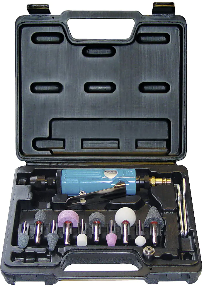 Güde Druckluft Einhandabschleifer-Set 15-teilig