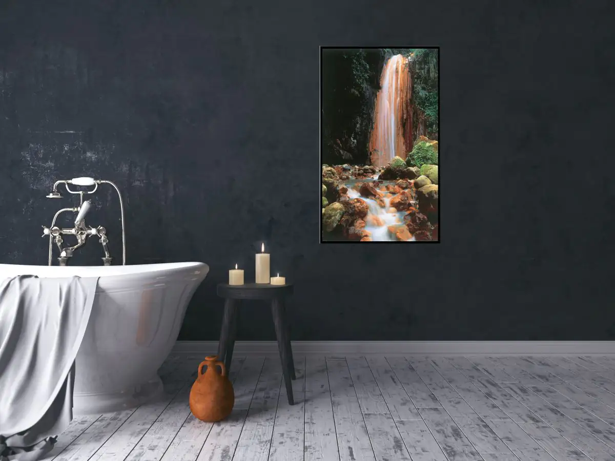 papermoon Infrarotheizkörper EcoHeat 75x120 cm 900 Watt, Wasserfall Stein