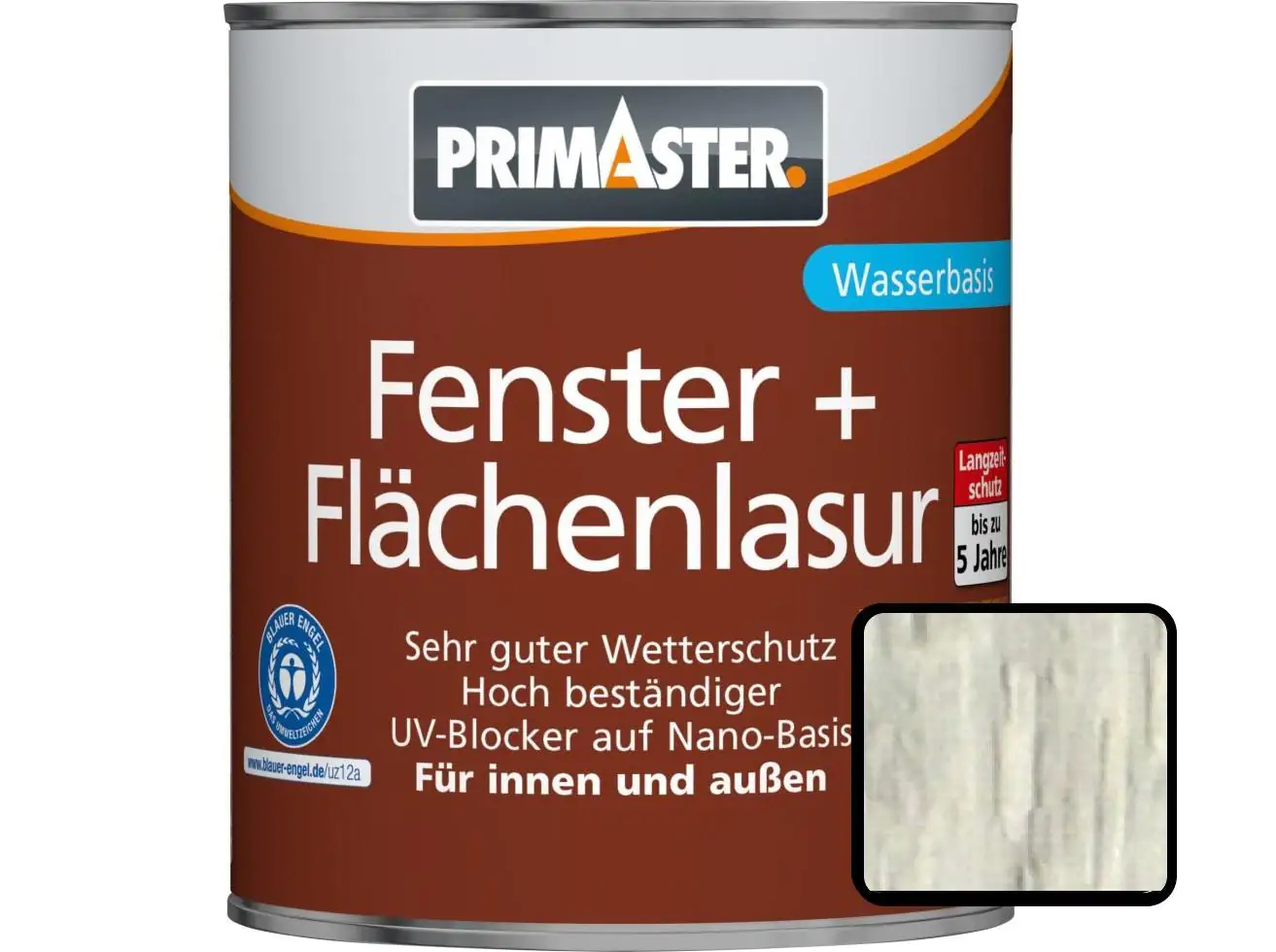 Primaster Fenster und Flächenlasur 375 ml weiß