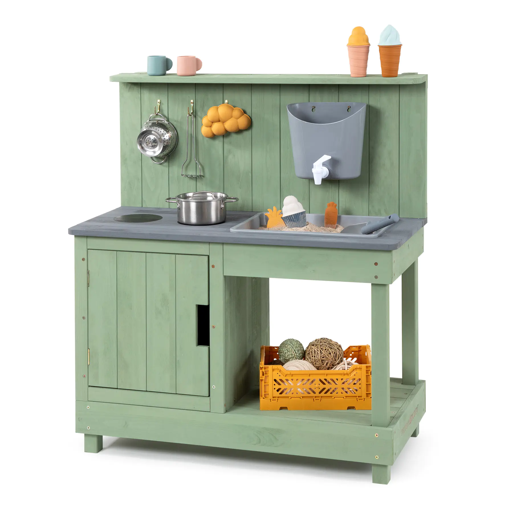 Muddy Buddy Matschküche Mud Expert 80 x 40 x 90 cm eukalyptus