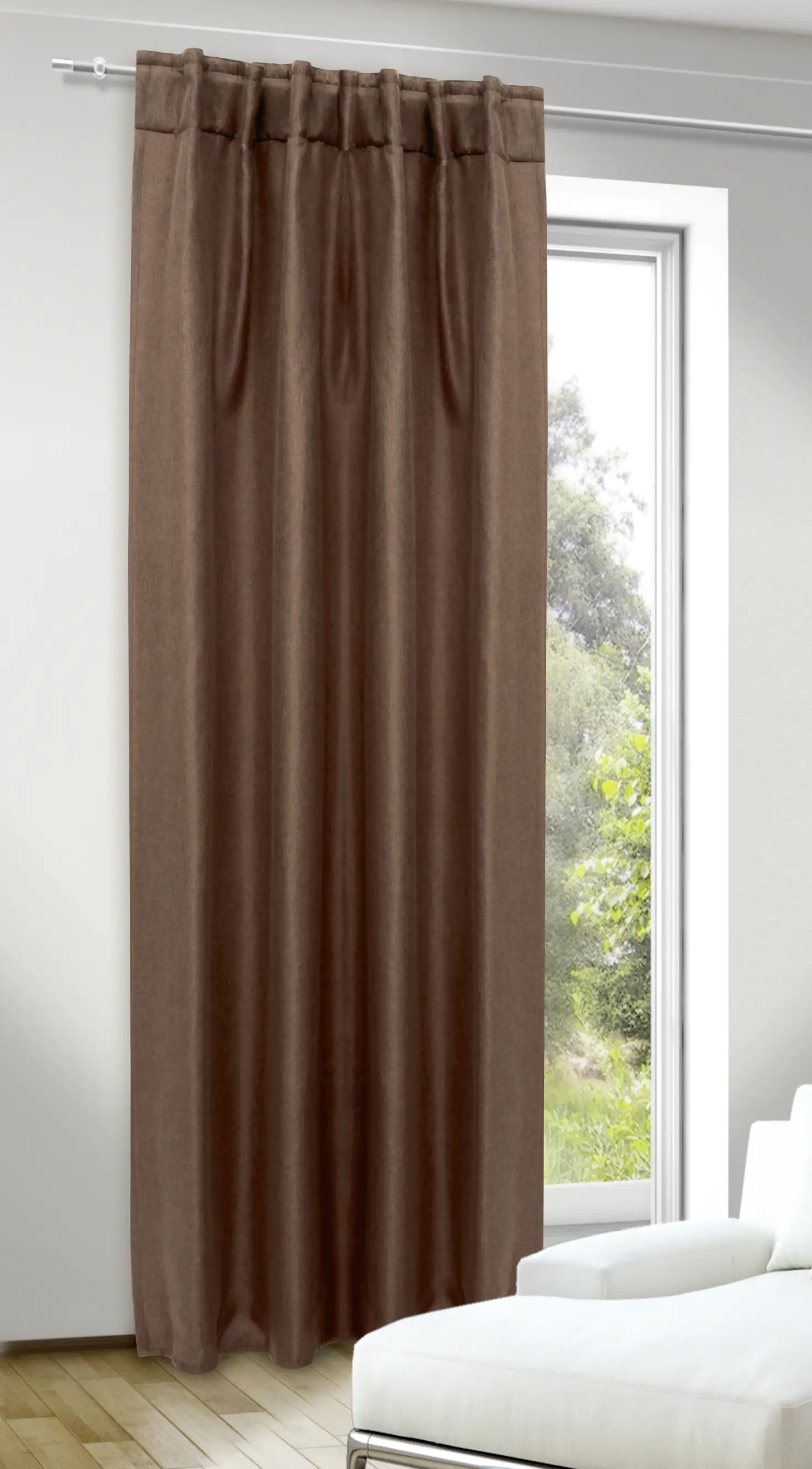 Neusser Collection Schlaufenschal verdeckte Schlaufen schoko 135x245 cm