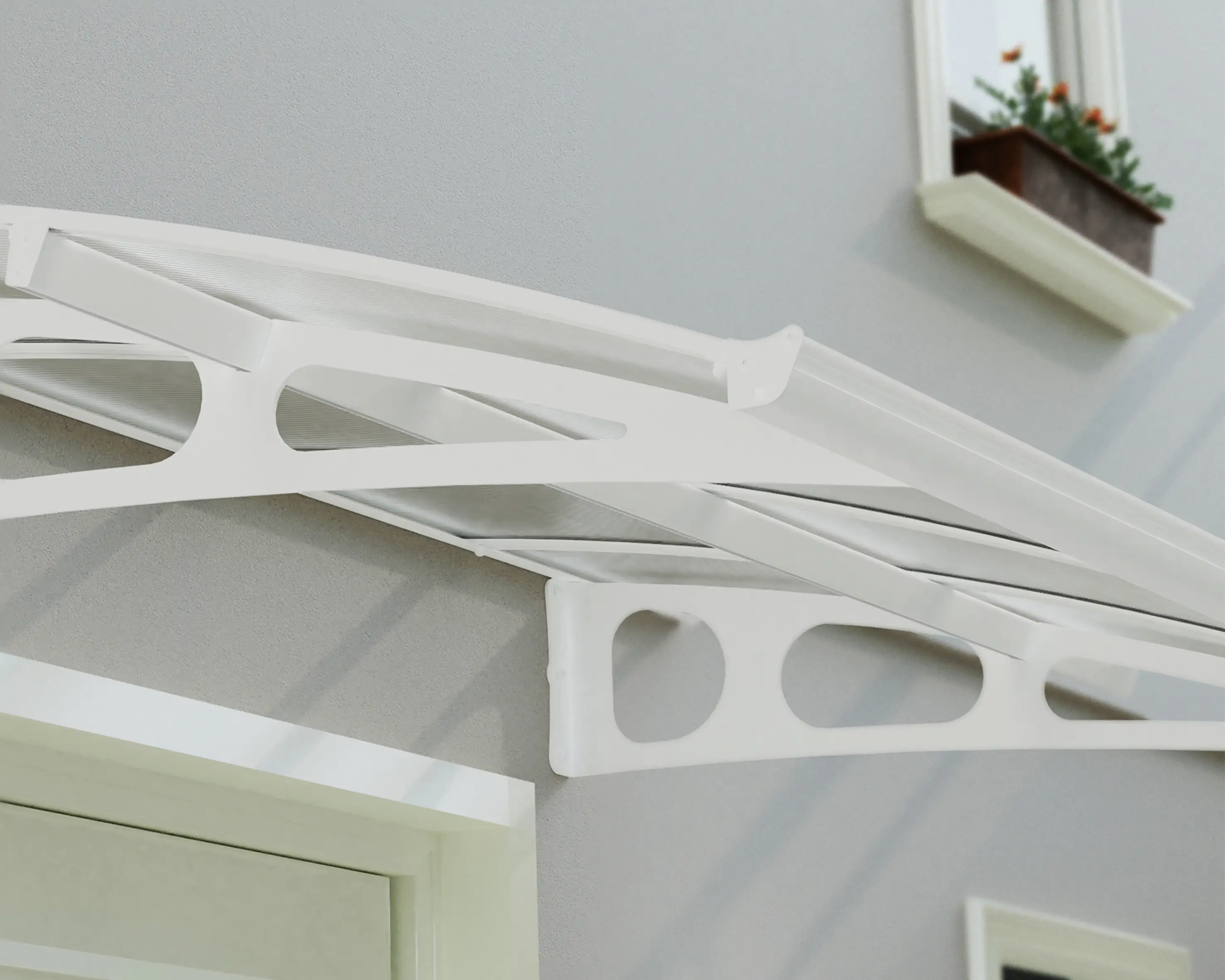 Canopia Vordach Bordeaux  670,5 x 139 cm weiß