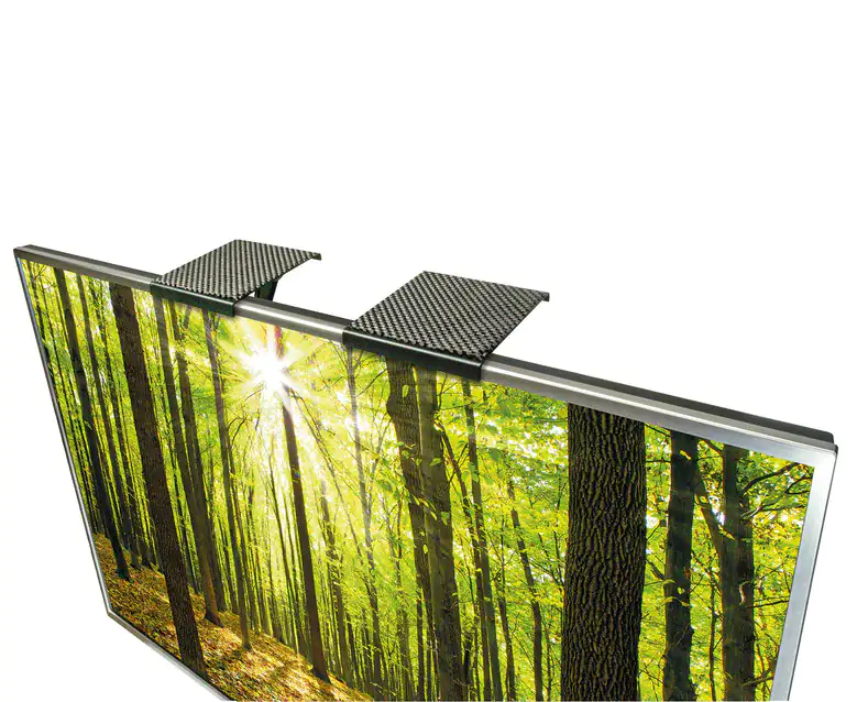 Schwaiger TV Ablageaufsatz schwarz 2x 6 Zoll, belastbar bis 6,5 kg