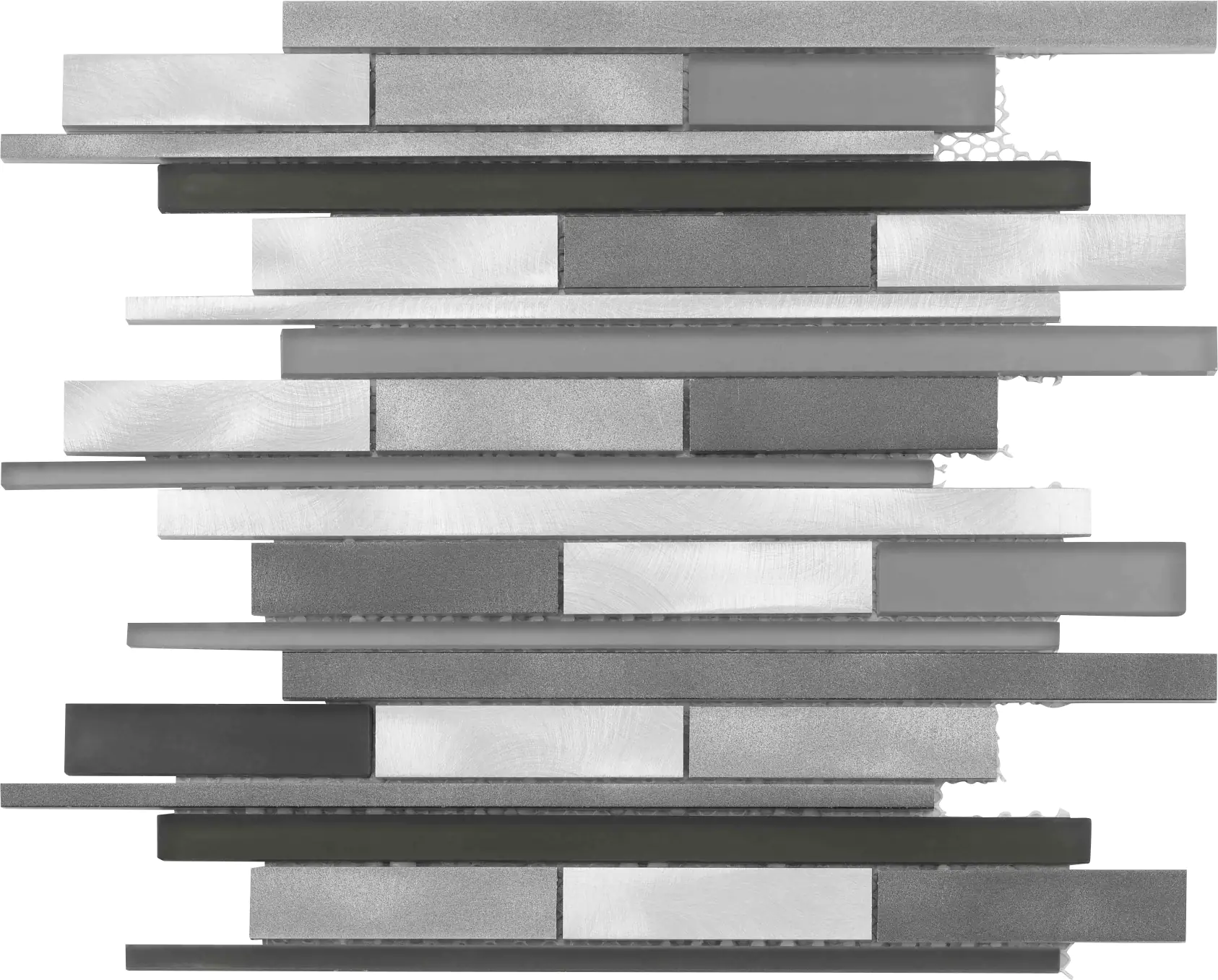 Mosaikfliese Premium 31 x 30 cm silber-grau Mosaikfliese Premium 31 x 30 cm silber-grau