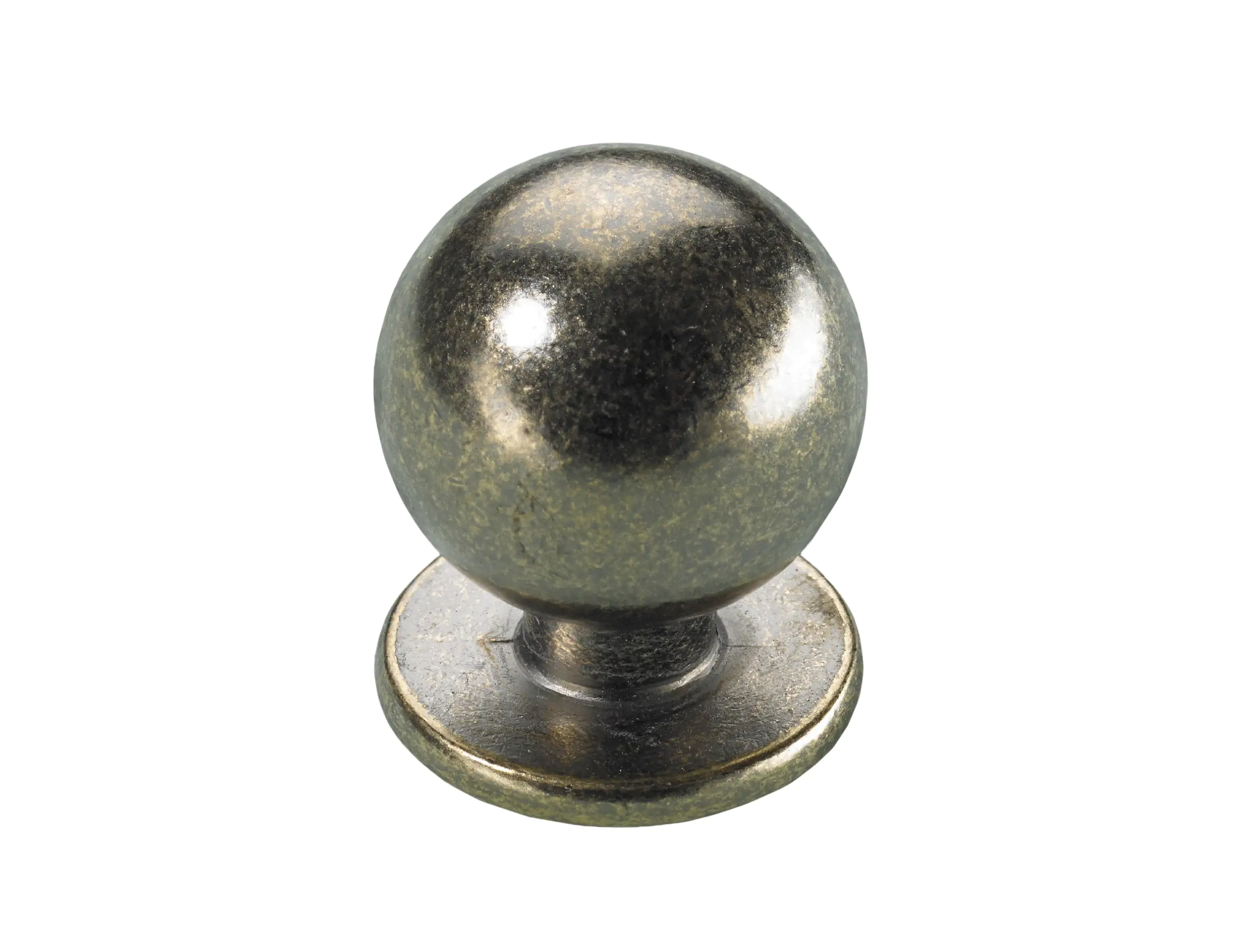 Hettich Möbelknopf Zinkdruckguss vermessingt/brüniert Ø 25,0 mm - 1 Stück