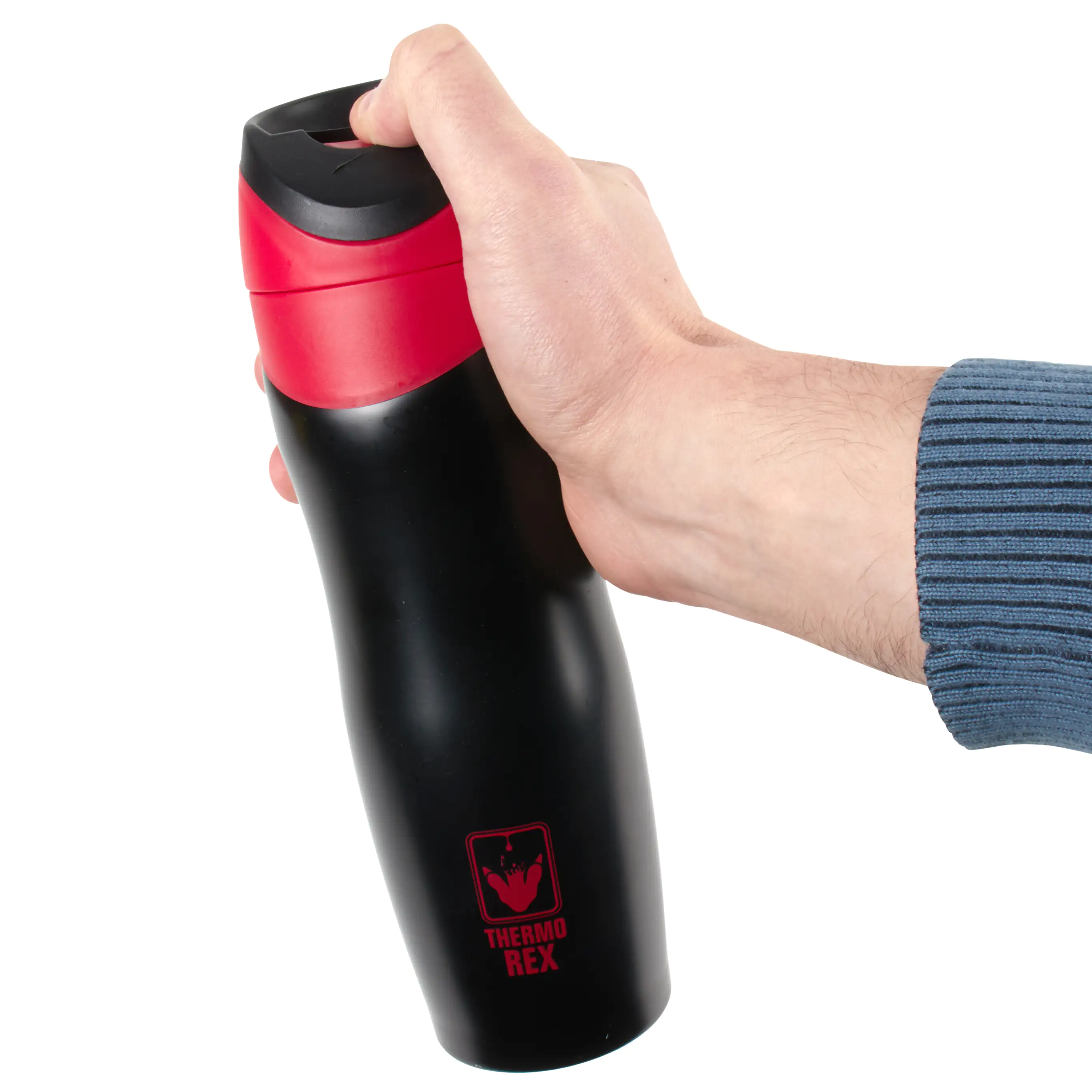 Thermo Rex Isolierbecher 450 ml schwarz rot