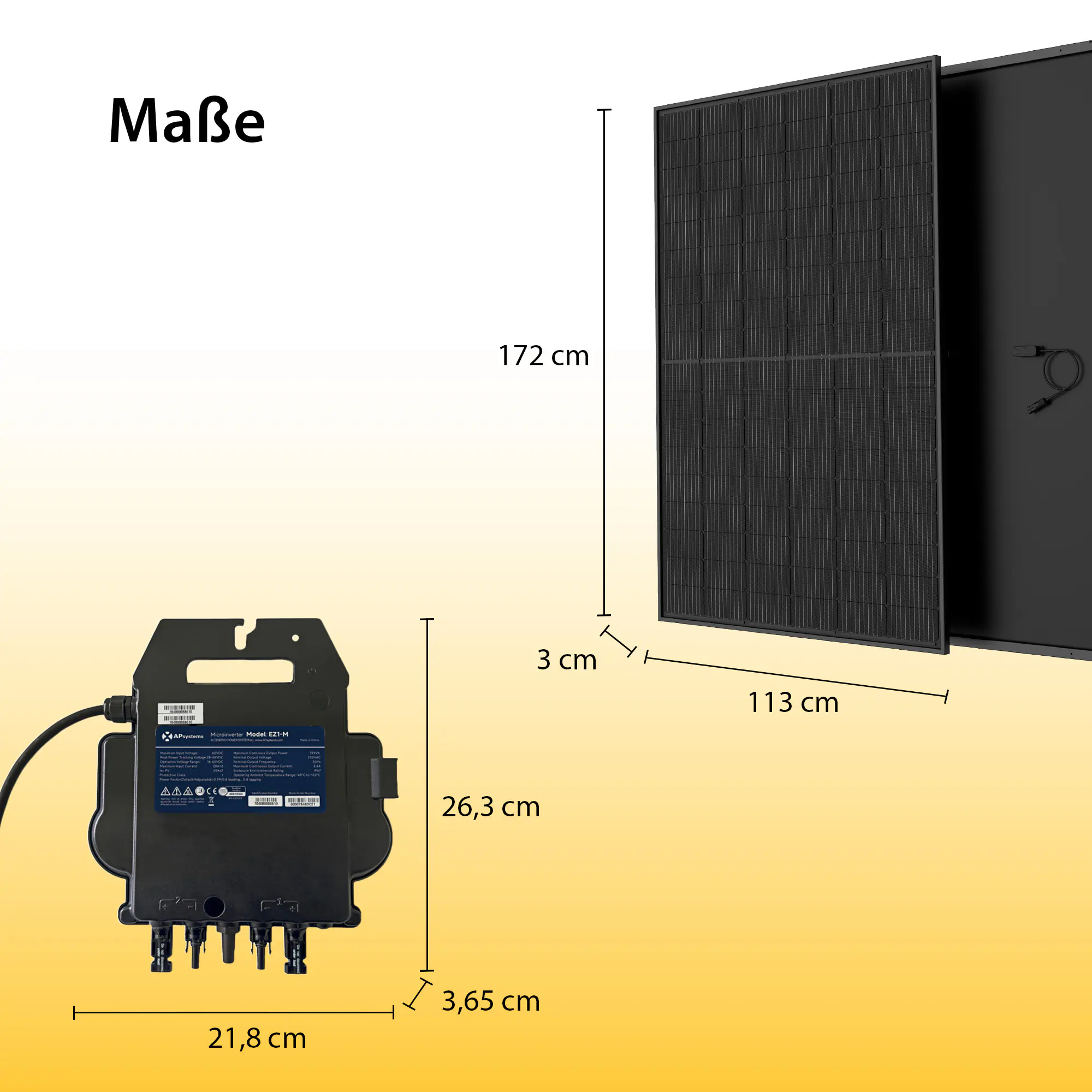 Vale Balkonkraftwerk AIO 830Wp inklusive Halterung