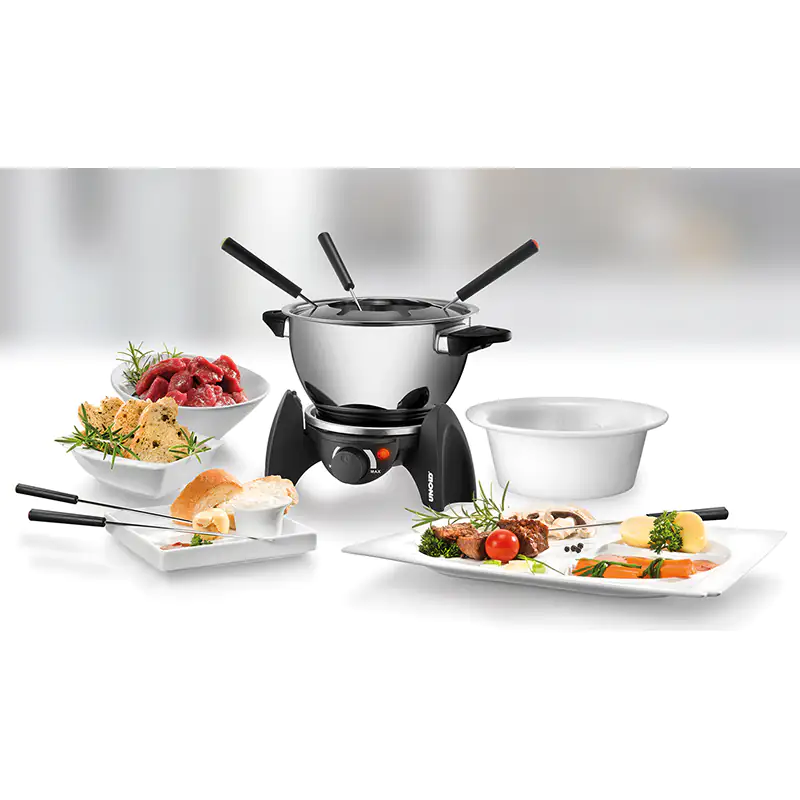 Unold Fondue-Set 48615 500 W, 6 Personen, Keramiktopf Unold Fondue-Set 48615 500 W, 6 Personen, Keramiktopf